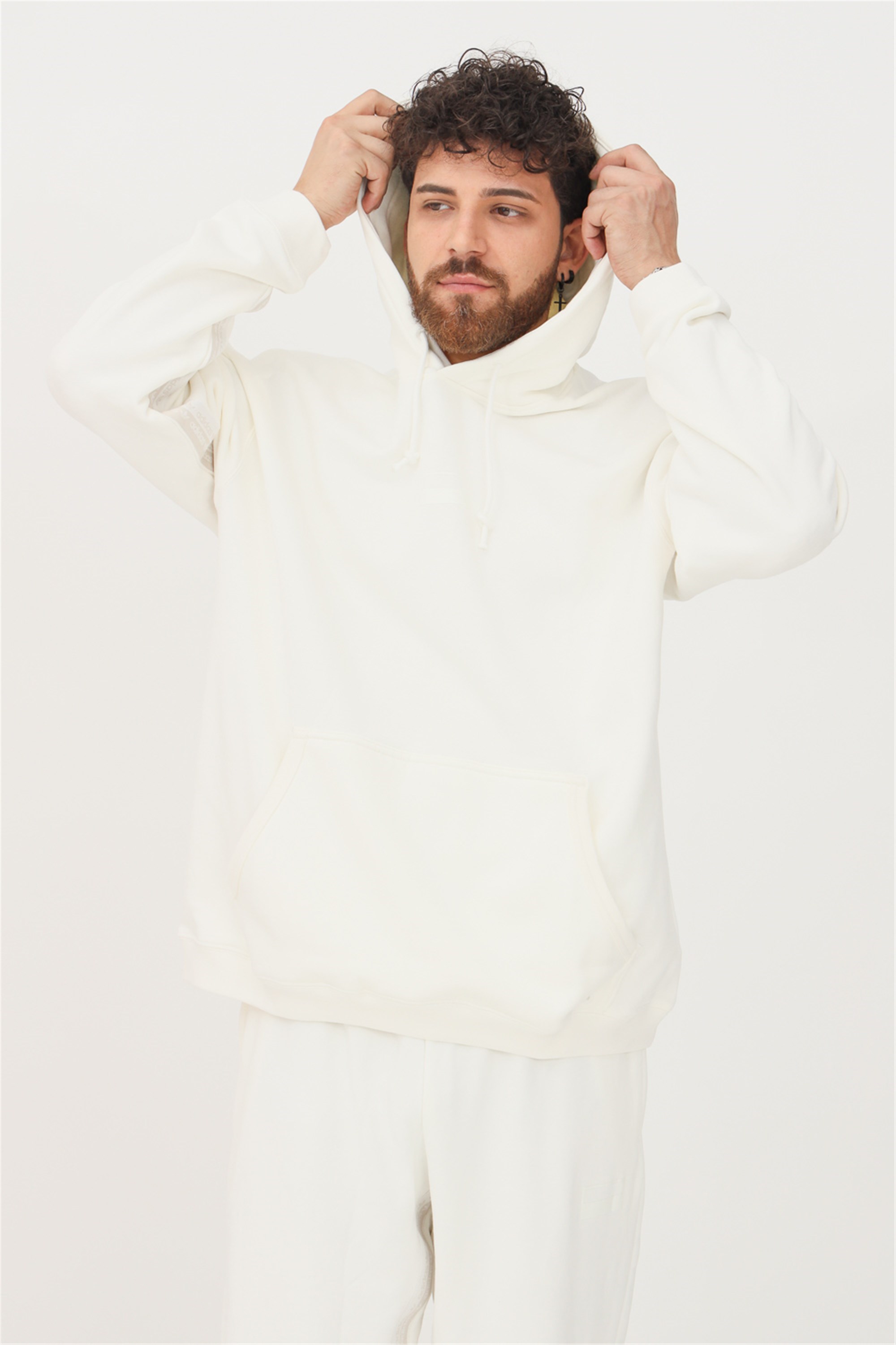 Adidas Originals R.y.v. Logo Kapuzenpullover S Off White günstig online kaufen