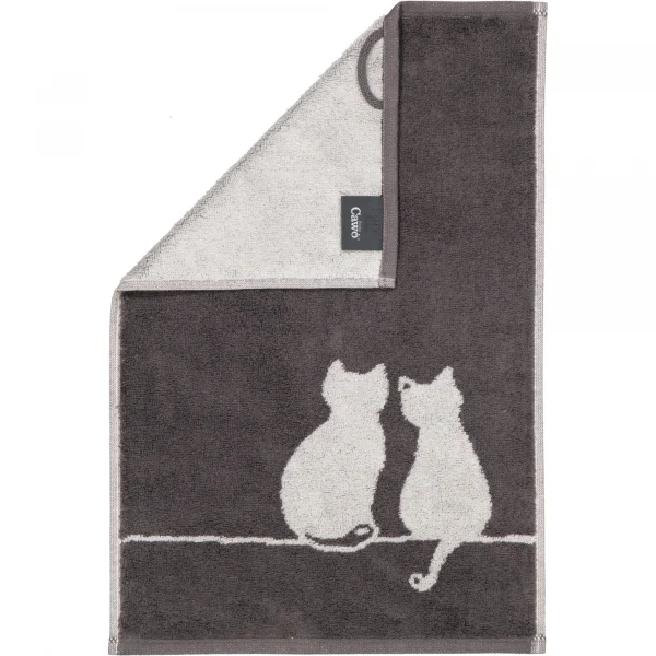 Cawö Handtücher CUTE CATS EDITION You & Me 6263 - Farbe: basalt/platin - 77 günstig online kaufen