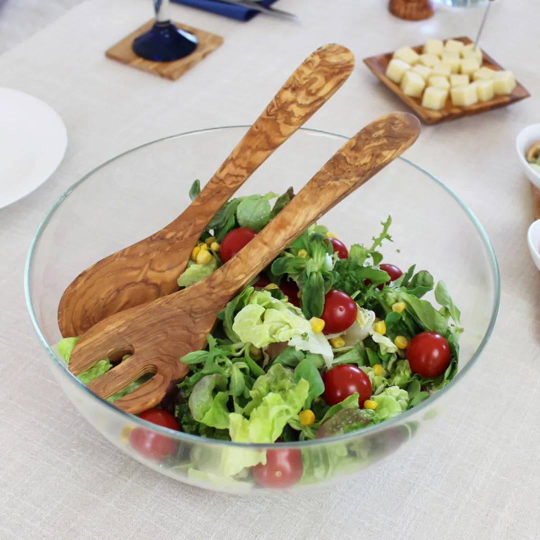 Salatbesteck Mediterran Aus Olivenholz günstig online kaufen