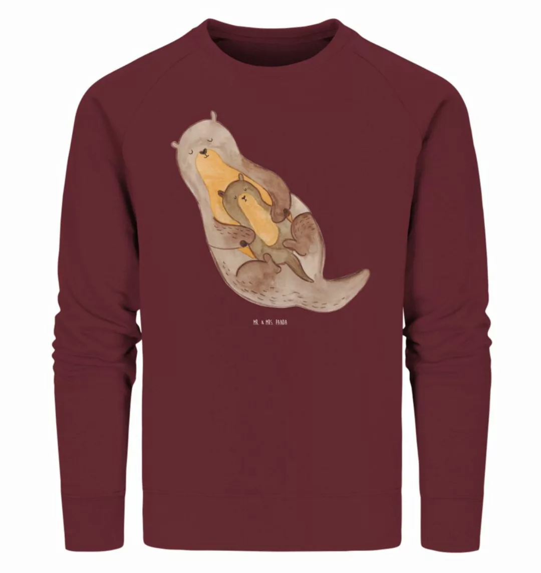 Mr. & Mrs. Panda Longpullover Größe L Otter Kind - Burgundy - Geschenk, Pul günstig online kaufen