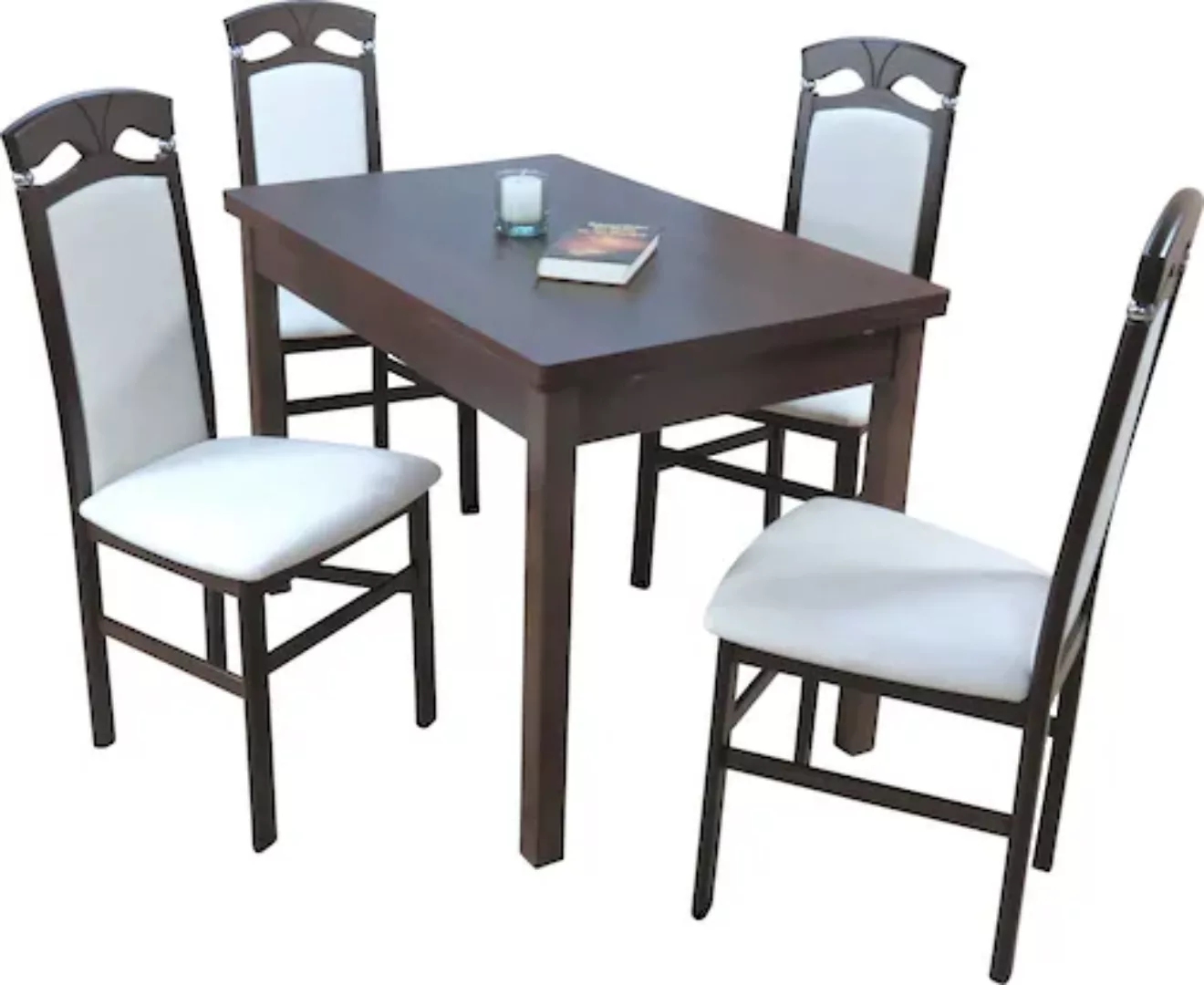 HOFMANN LIVING AND MORE Essgruppe »Anthony«, (Spar-Set, 5 tlg., 1 Tisch, 4 günstig online kaufen