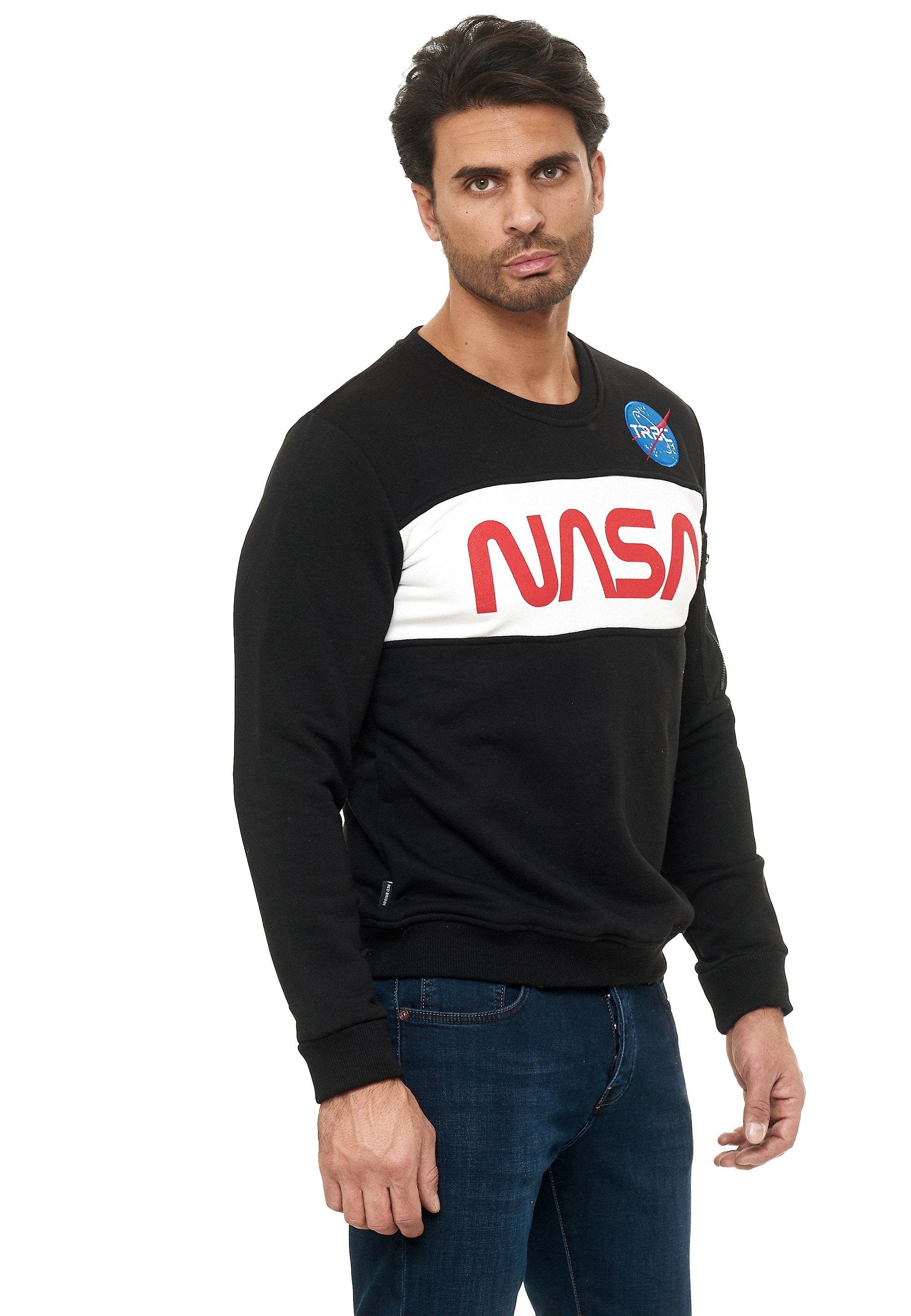 RedBridge Sweatshirt "McKinney", mit stylischen Prints und Patches günstig online kaufen