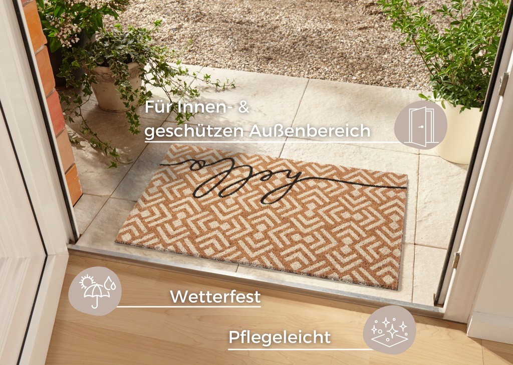 HANSE Home Fußmatte »Mix Mats Kokos Hello Geometric«, rechteckig, 15 mm Höh günstig online kaufen