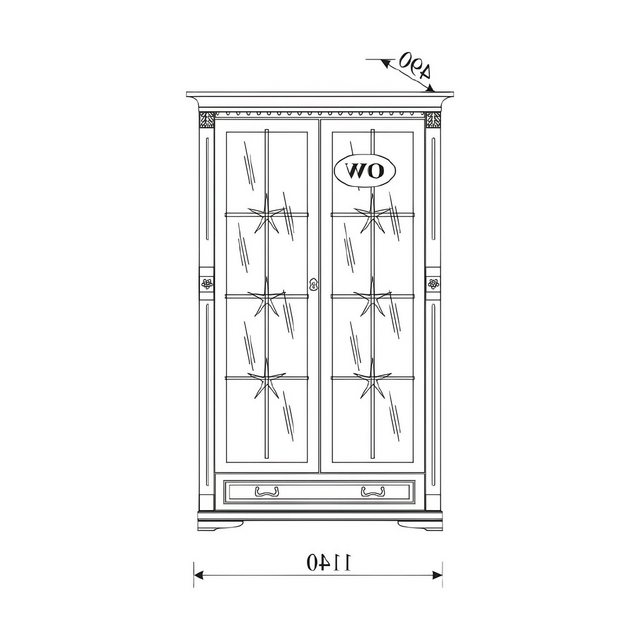 Xlmoebel Vitrine Traditioneller Schaukasten Schaukastenschrank Glasvitrine günstig online kaufen