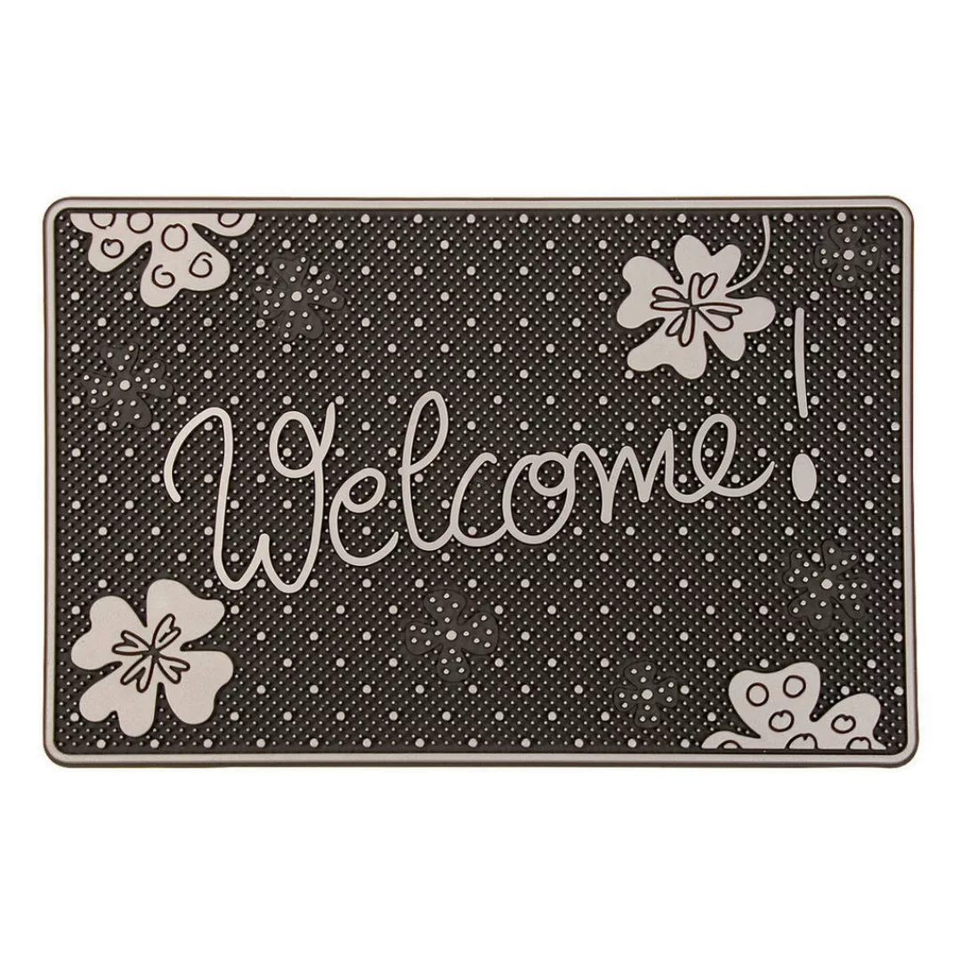 Fußmatte Welcome silber B/L: ca. 40x60 cm günstig online kaufen