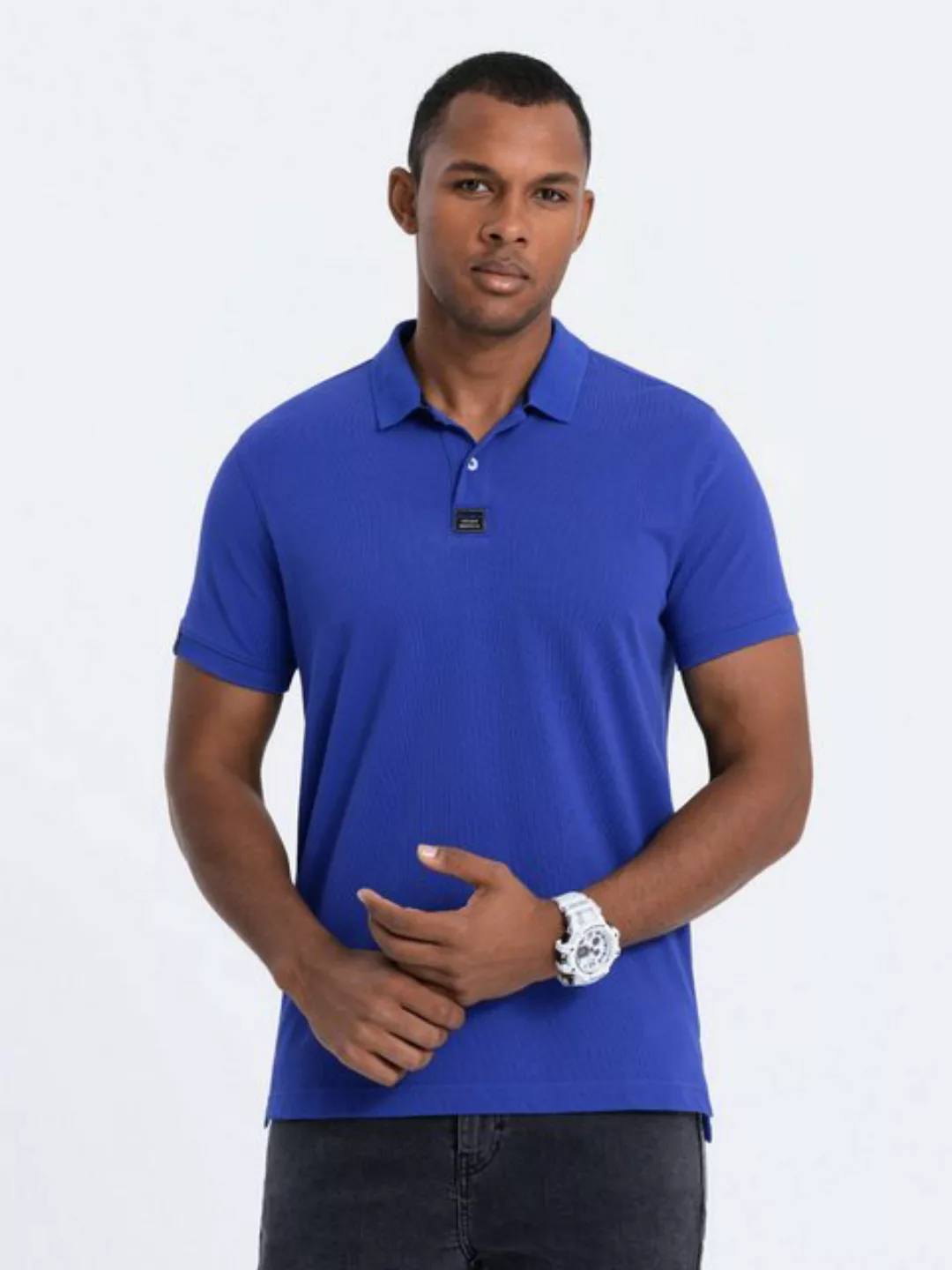 OMBRE Poloshirt Herren-Poloshirt mit Kragen / Neonfarben günstig online kaufen