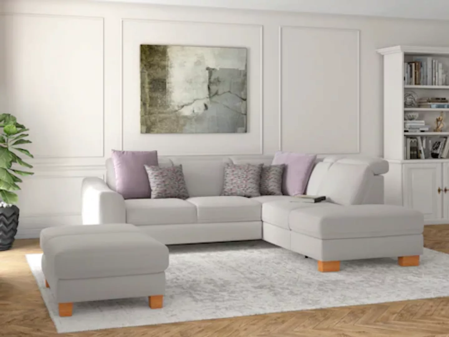 sit&more Ecksofa »Dundee L-Form«, mit Federkern und Massivholzfüßen, wahlwe günstig online kaufen