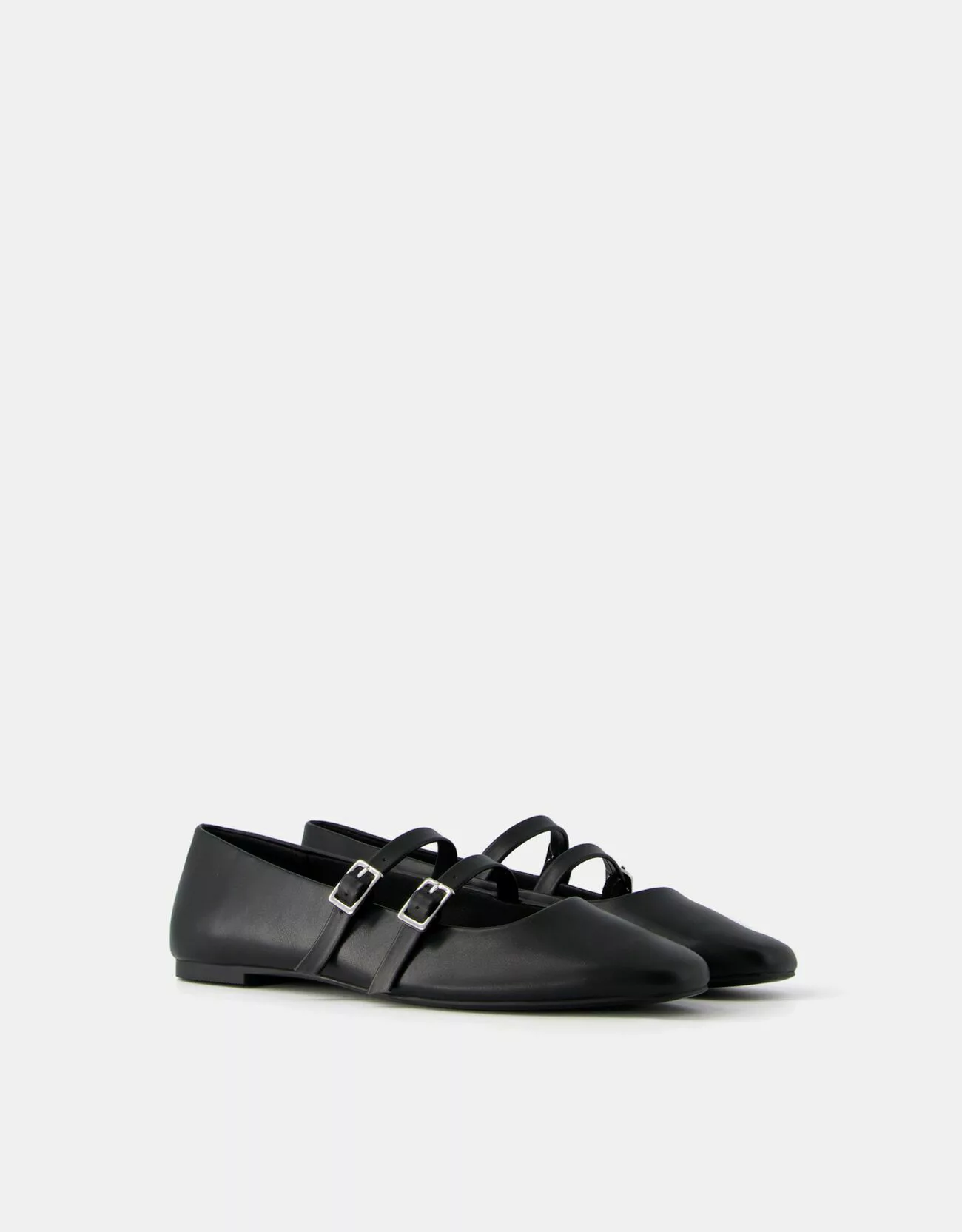 Bershka Ballerinas Mit Schnallen Damen 35 Schwarz günstig online kaufen