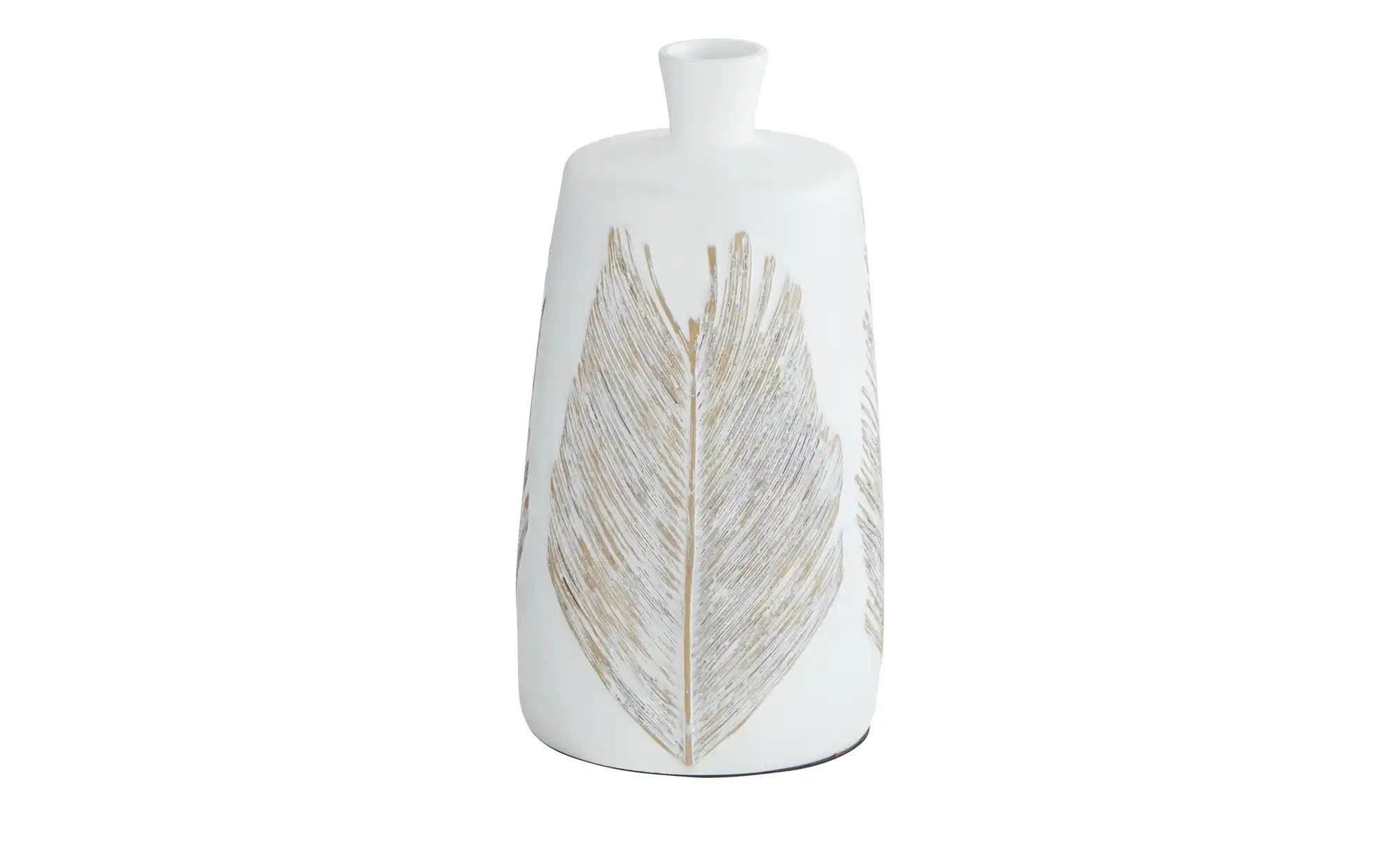 HOME STORY Vase   ¦ weiß ¦ Polyresin (Kunstharz) ¦ Maße (cm): H: 29  Ø: 16 günstig online kaufen