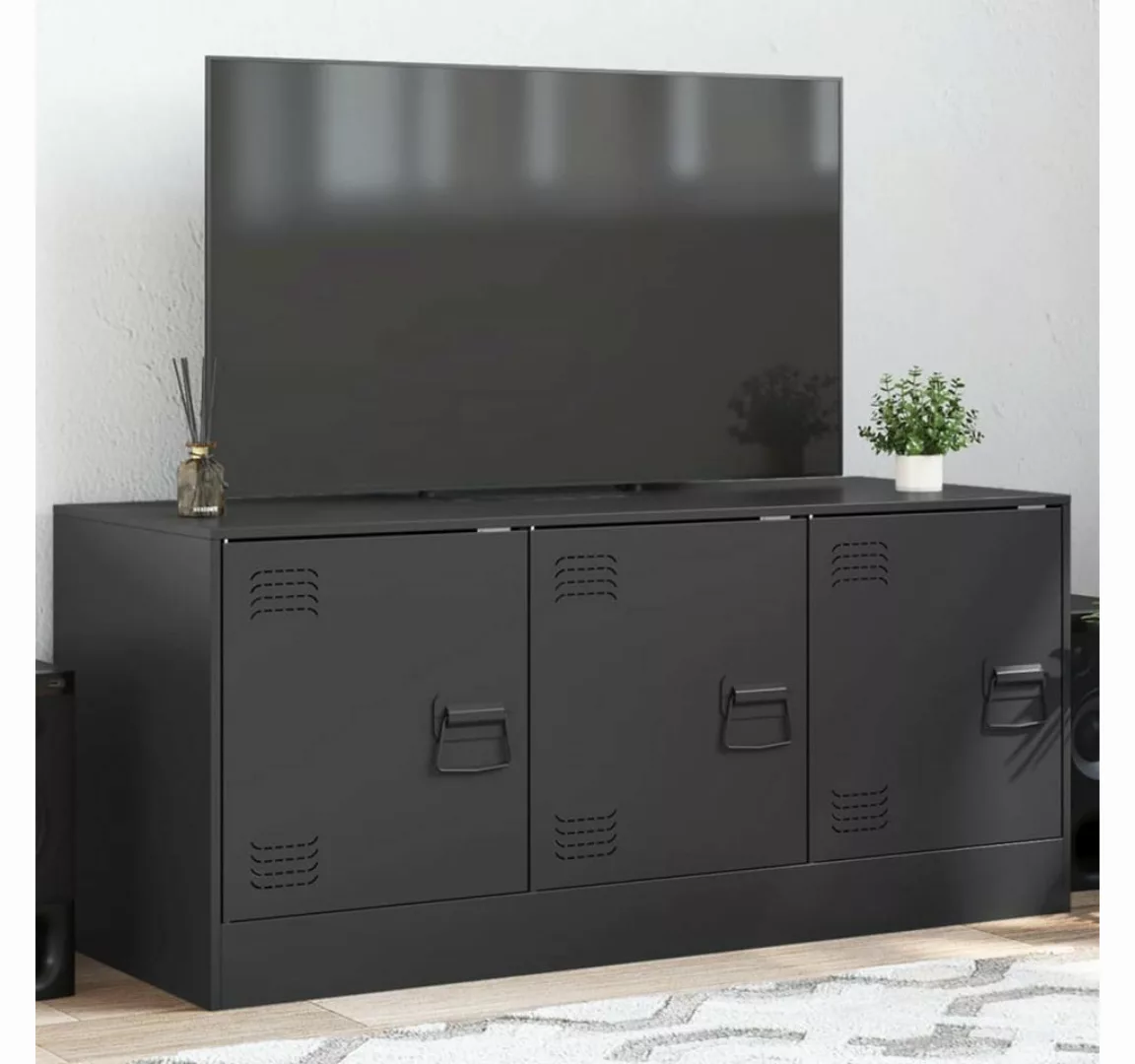 vidaXL Schrankmodule TV-Schrank Schwarz 99x39x44 cm Stahl günstig online kaufen