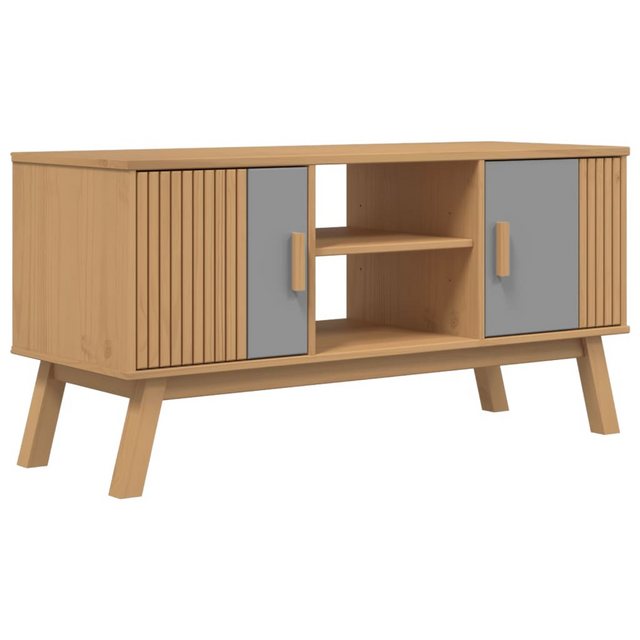 vidaXL TV-Schrank TV-Schrank OLDEN Grau und Braun 114x43x57 cm Massivholz K günstig online kaufen