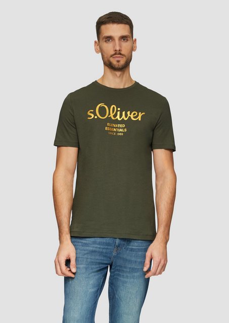 s.Oliver Kurzarmshirt T-Shirt mit Logo-Print Artwork günstig online kaufen