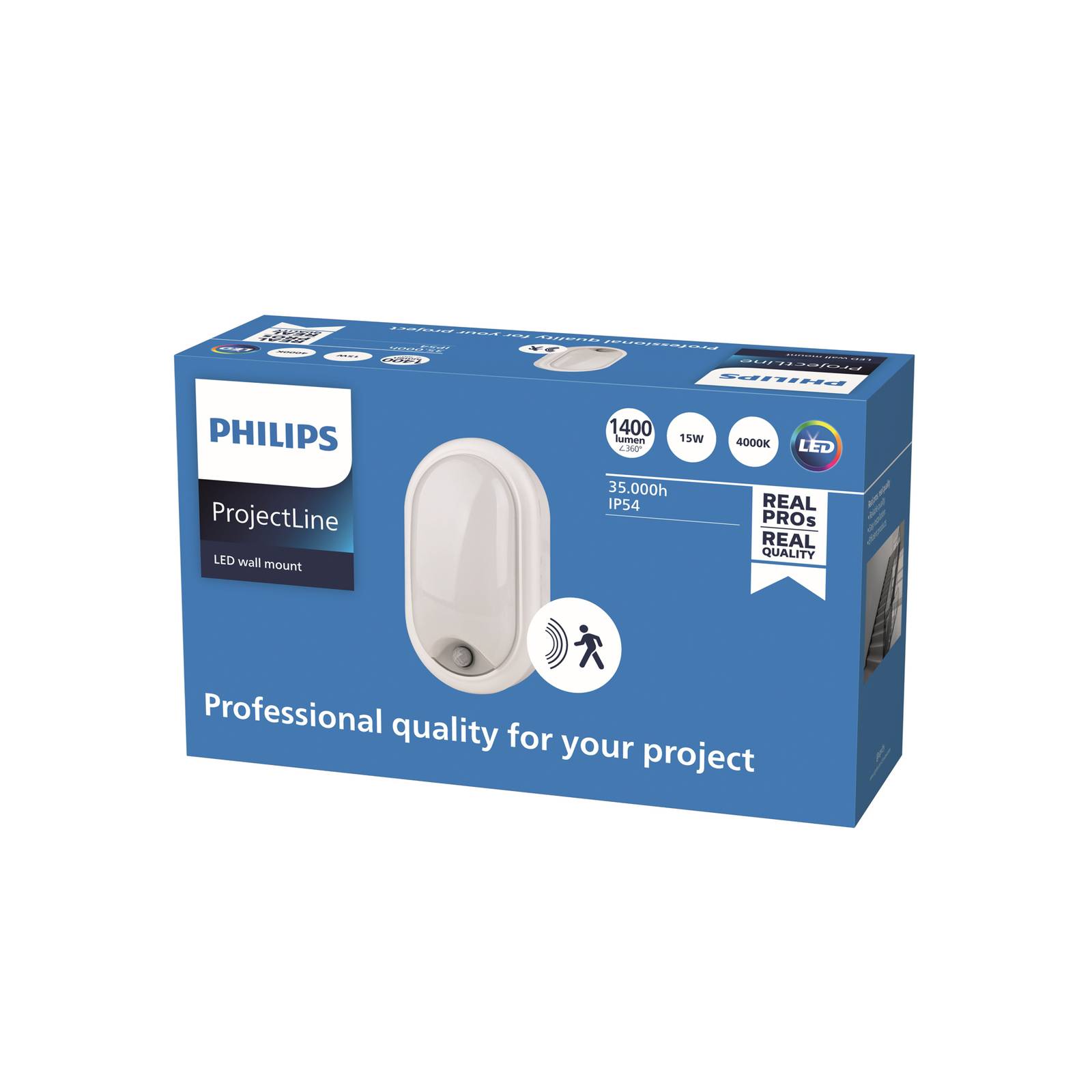 Philips ProjectLine LED-Wandlampe Sensor oval 840 günstig online kaufen