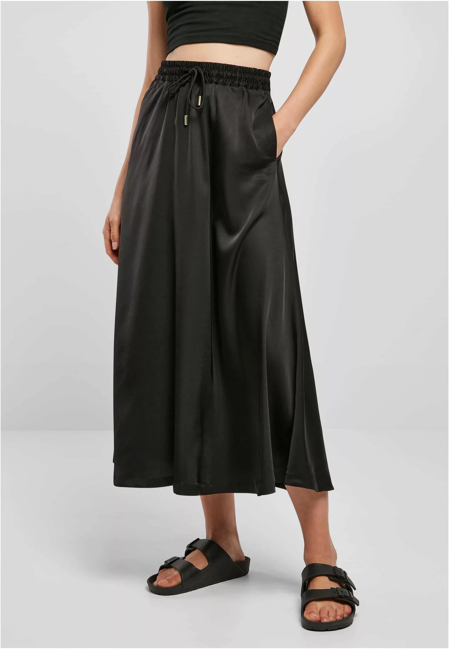 URBAN CLASSICS Sommerrock "Urban Classics Damen Ladies Satin Midi Skirt", ( günstig online kaufen