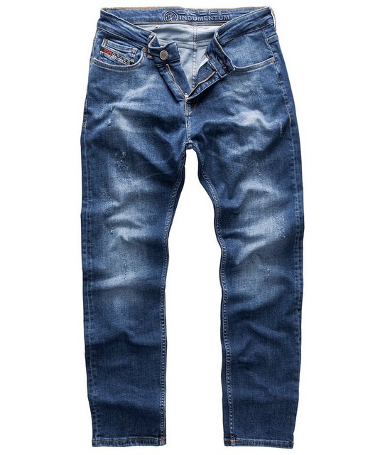 Indumentum Slim-fit-Jeans Herren Jeans Stonewashed Blau IS-301 günstig online kaufen