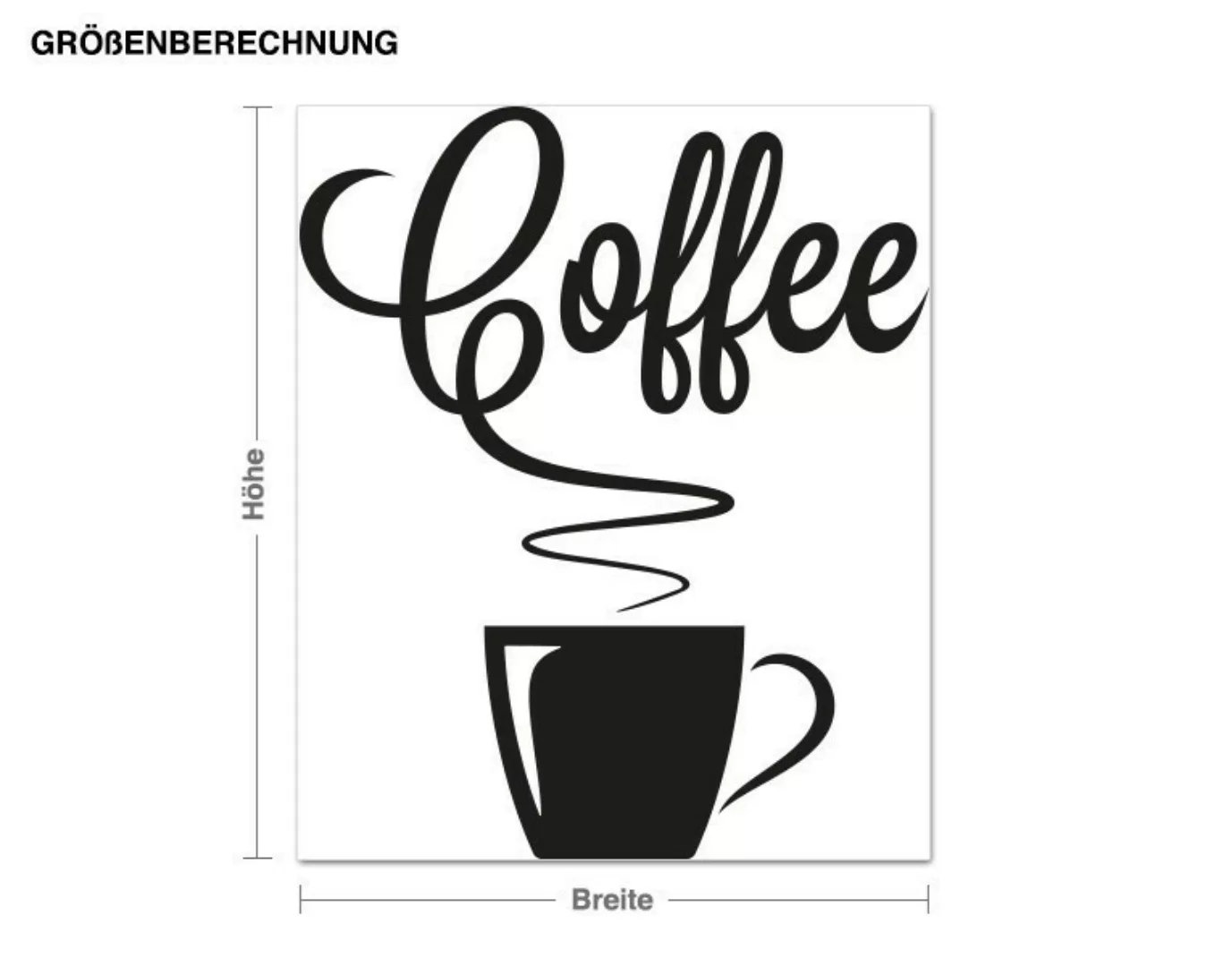 Wandtattoo Küchenspruch Heißer Kaffee günstig online kaufen