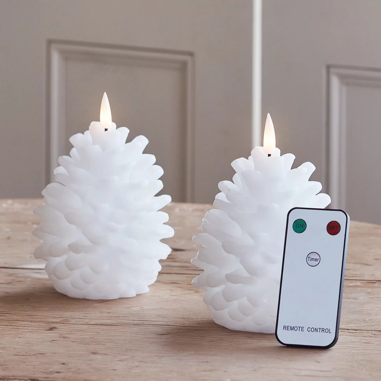 TruGlow® LED Kerzen Duo Tannenzapfen mit Fernbedienung günstig online kaufen