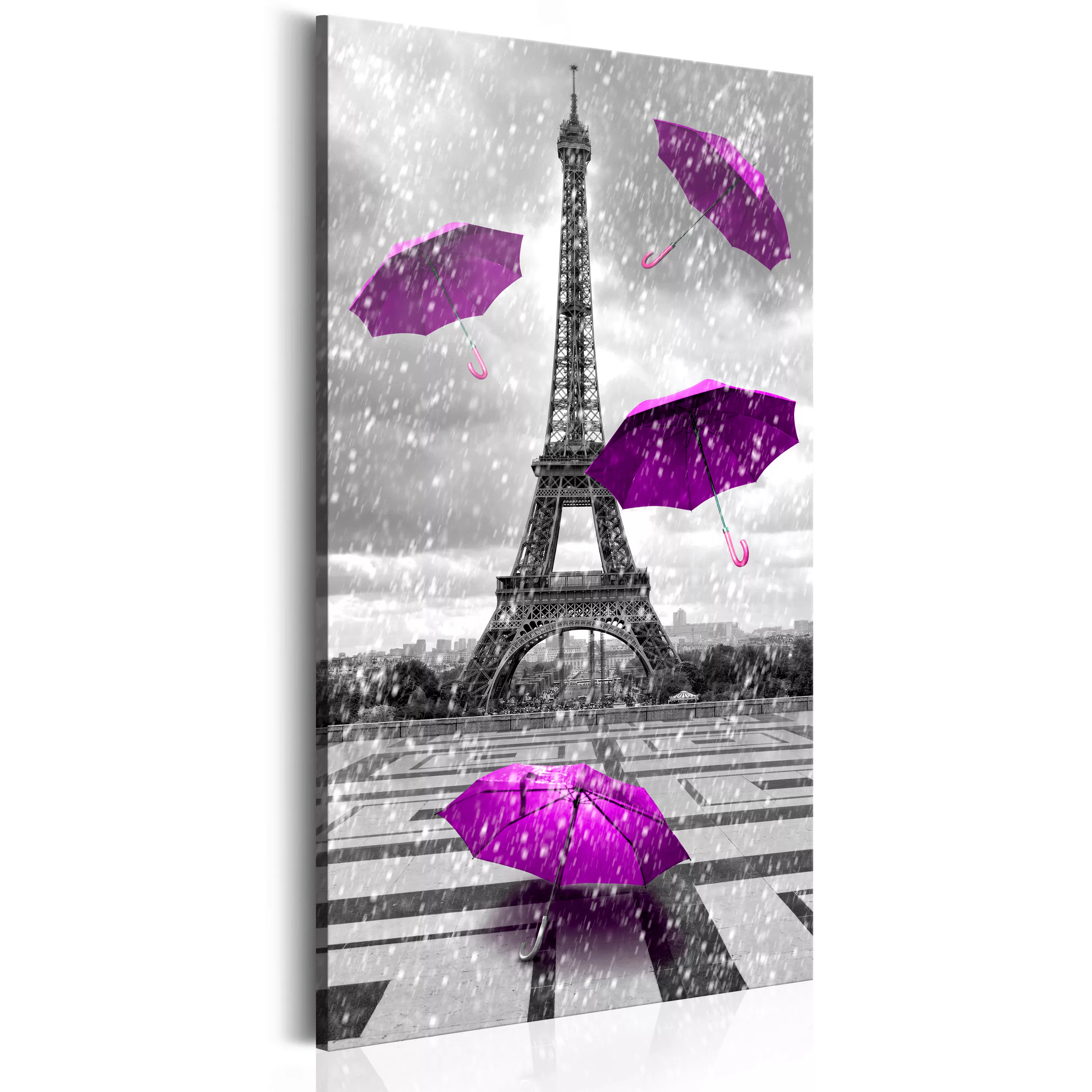 Wandbild - Paris: Purple Umbrellas günstig online kaufen