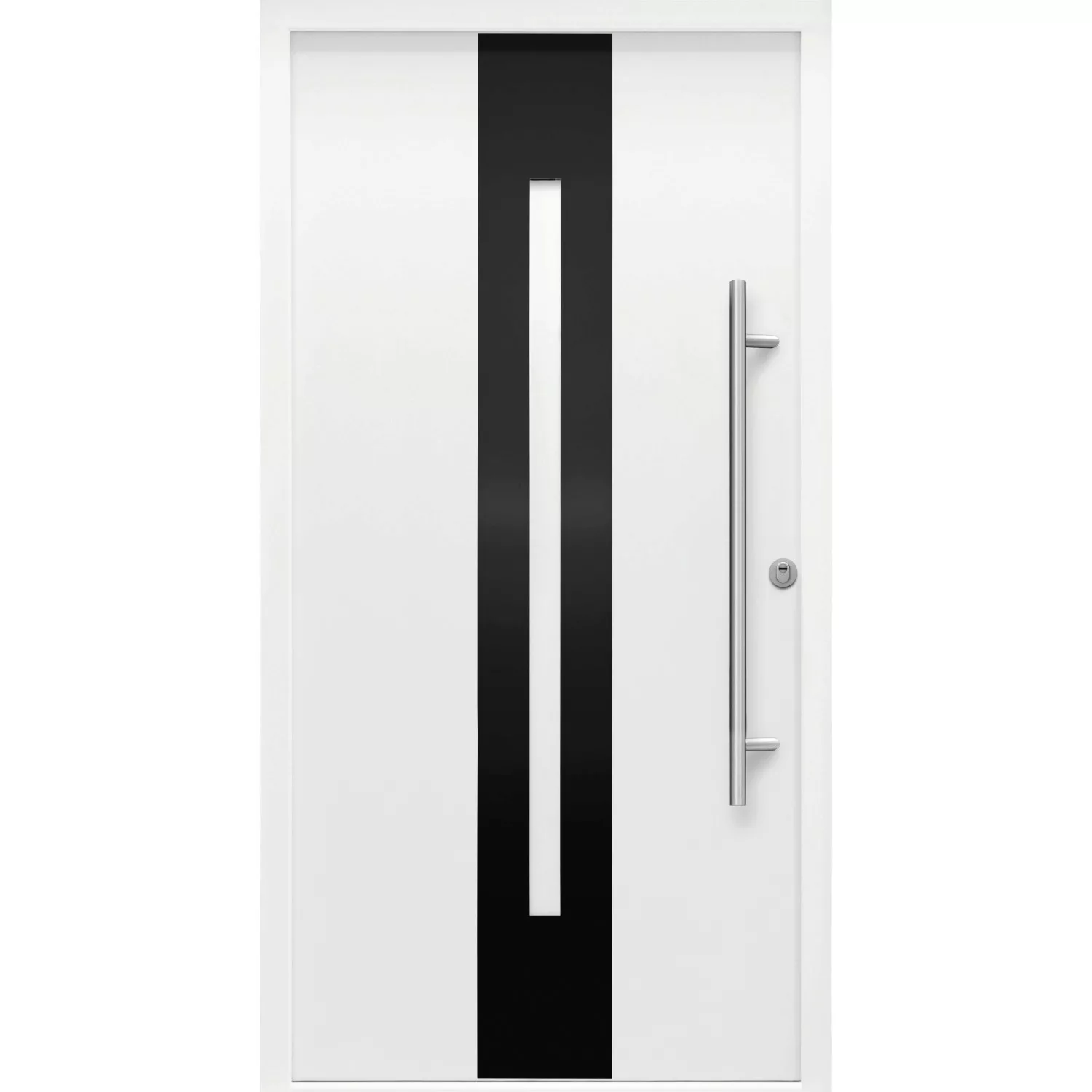 Sicherheits-Haustür ThermoSpace Prime Dublin RC2 Weiß-Schwarz 110 x 210 cm günstig online kaufen