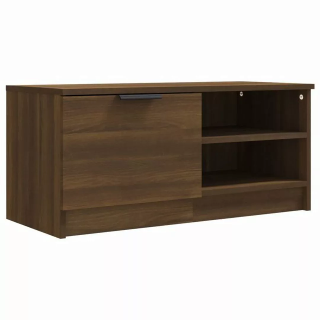 vidaXL TV-Schrank TV-Schrank Braun Ereiche 80x35x36,5 cm Holzwerkstoff Lowb günstig online kaufen