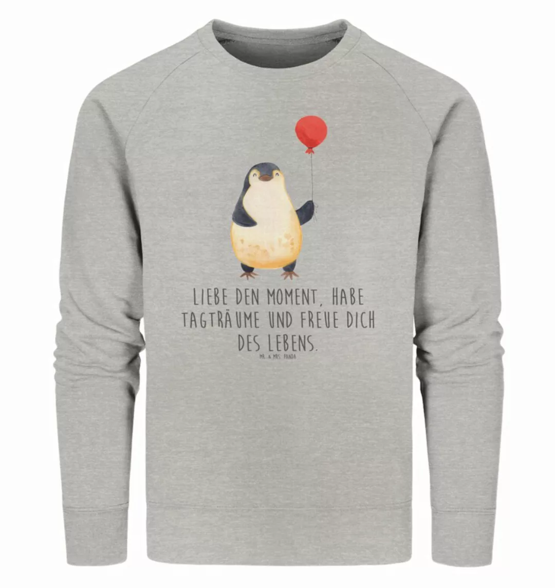 Mr. & Mrs. Panda Longpullover Größe L Pinguin Luftballon - Heather Grey - G günstig online kaufen
