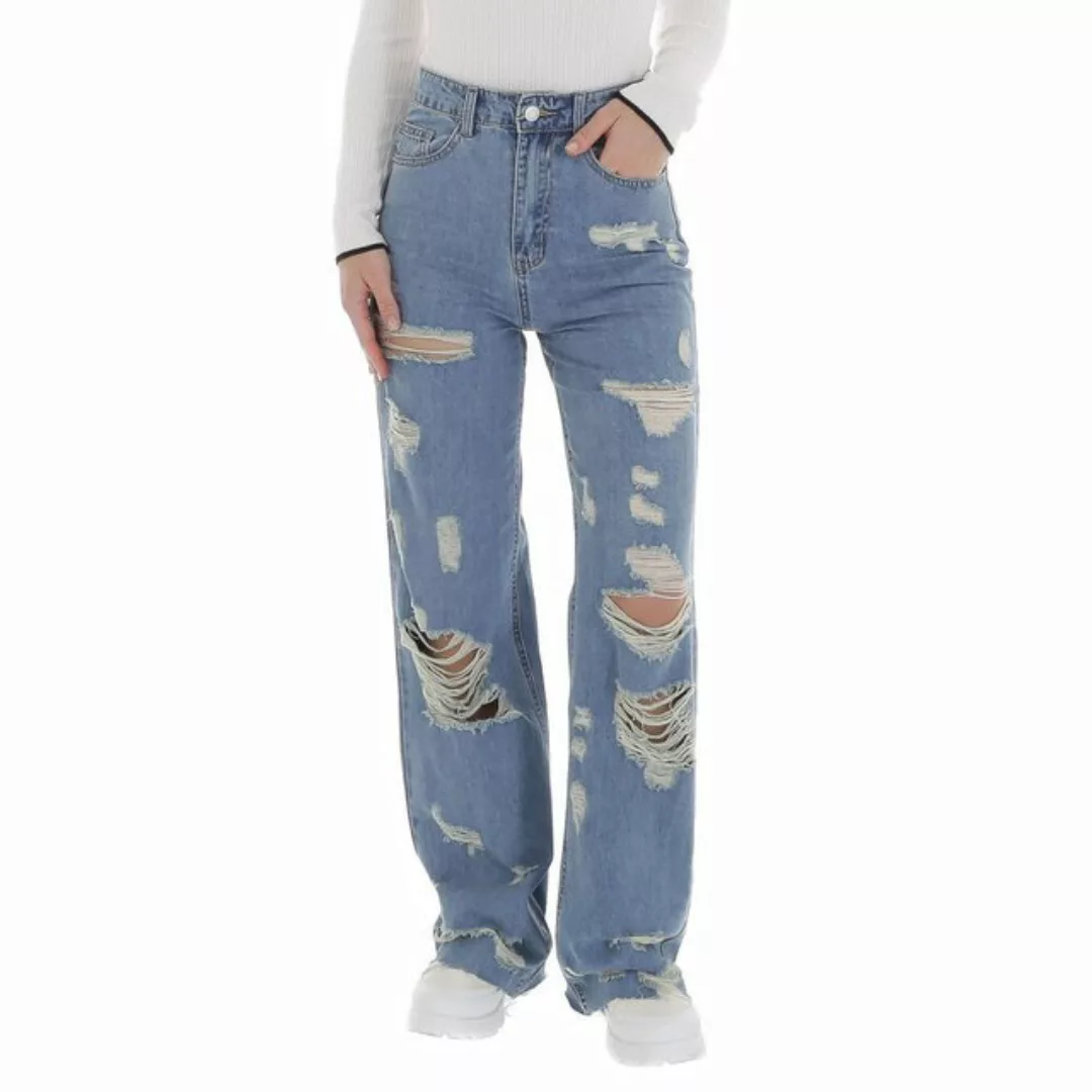 Ital-Design Destroyed-Jeans Damen Freizeit (87217140) Destroyed-Look High W günstig online kaufen