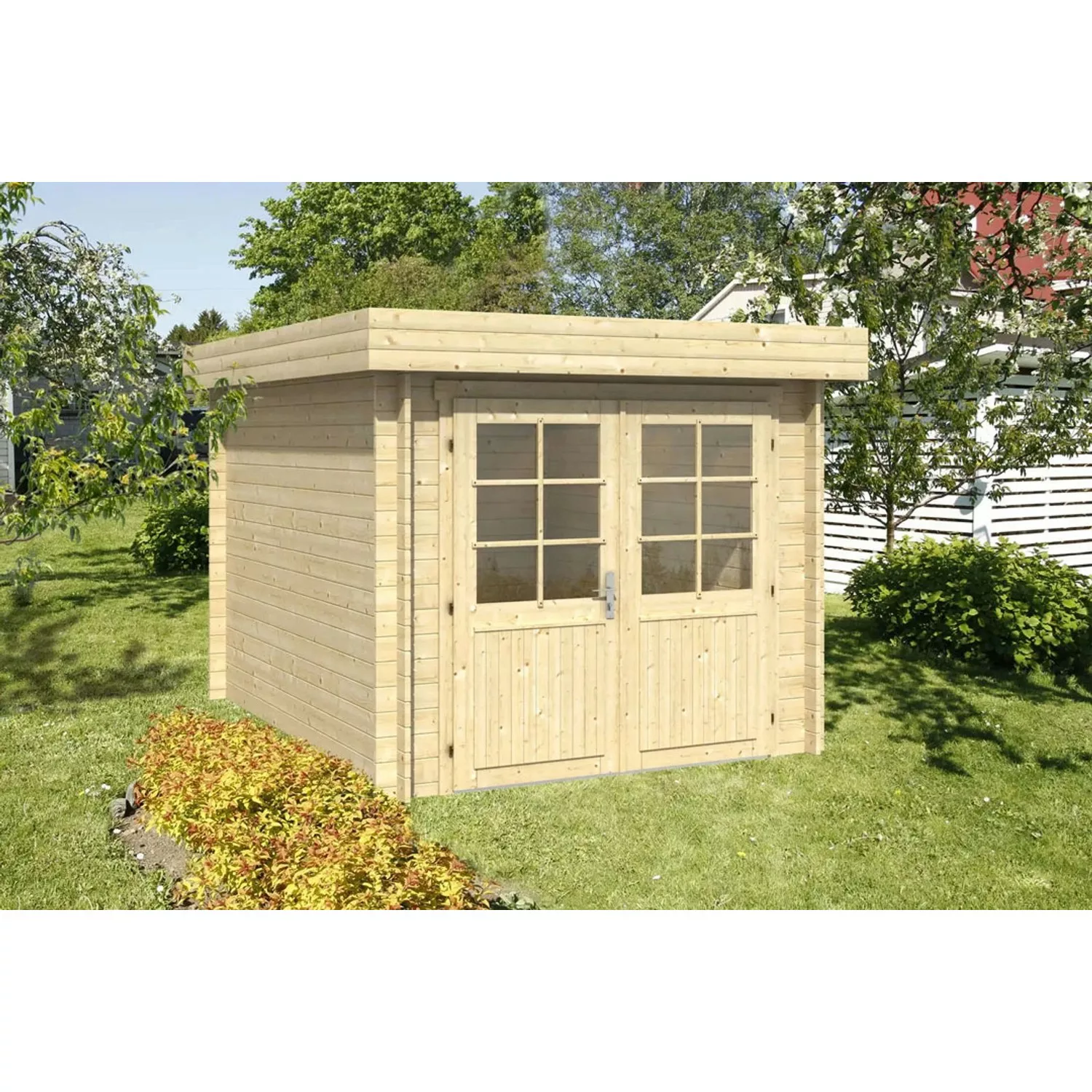 Alpholz Gartenhaus Cuxhaven-28 B Flachdach Unbehandelt 549 cm x 348 cm günstig online kaufen