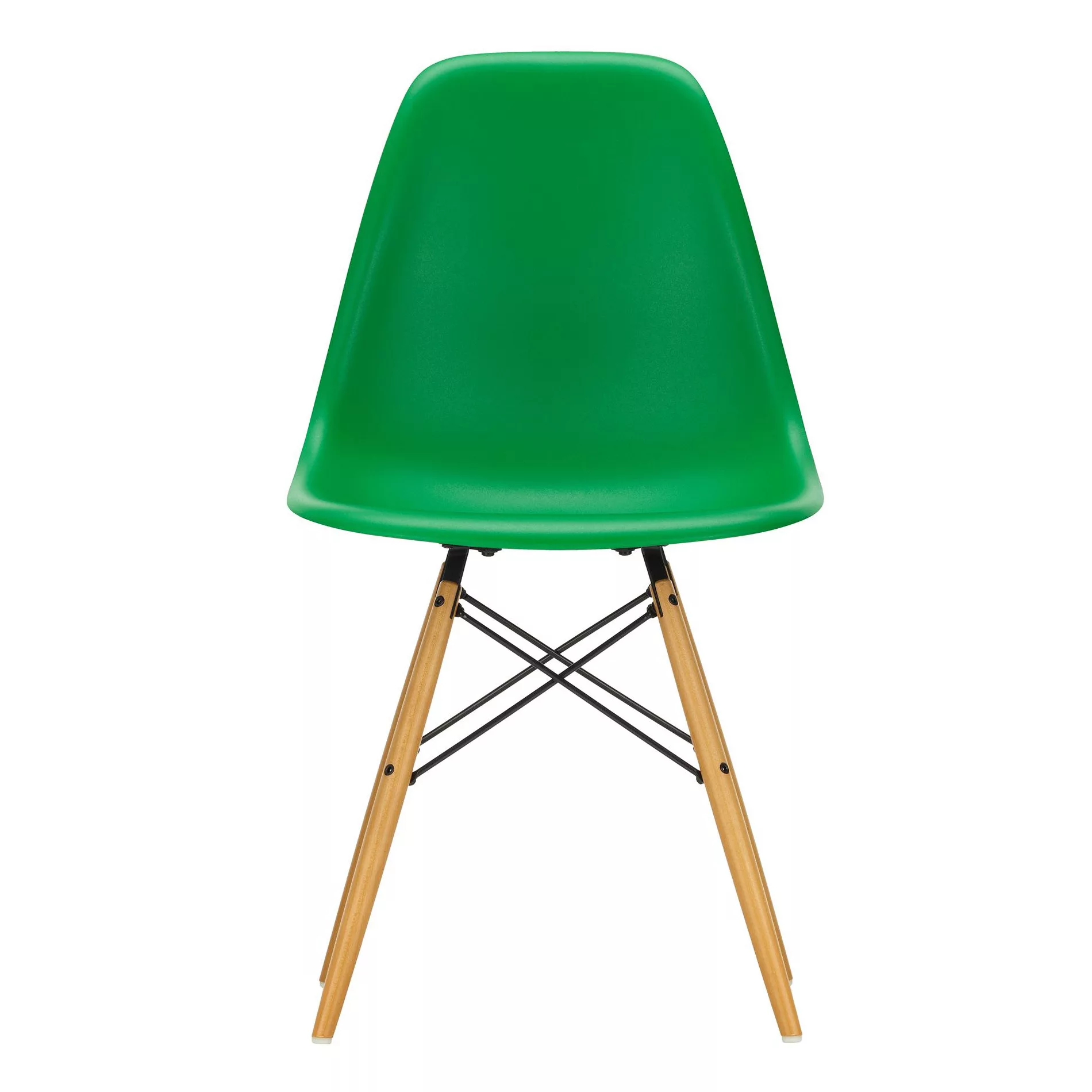 Vitra - Eames Plastic Side Chair DSW Ahorn gelblich - grün/Sitzschale Polyp günstig online kaufen