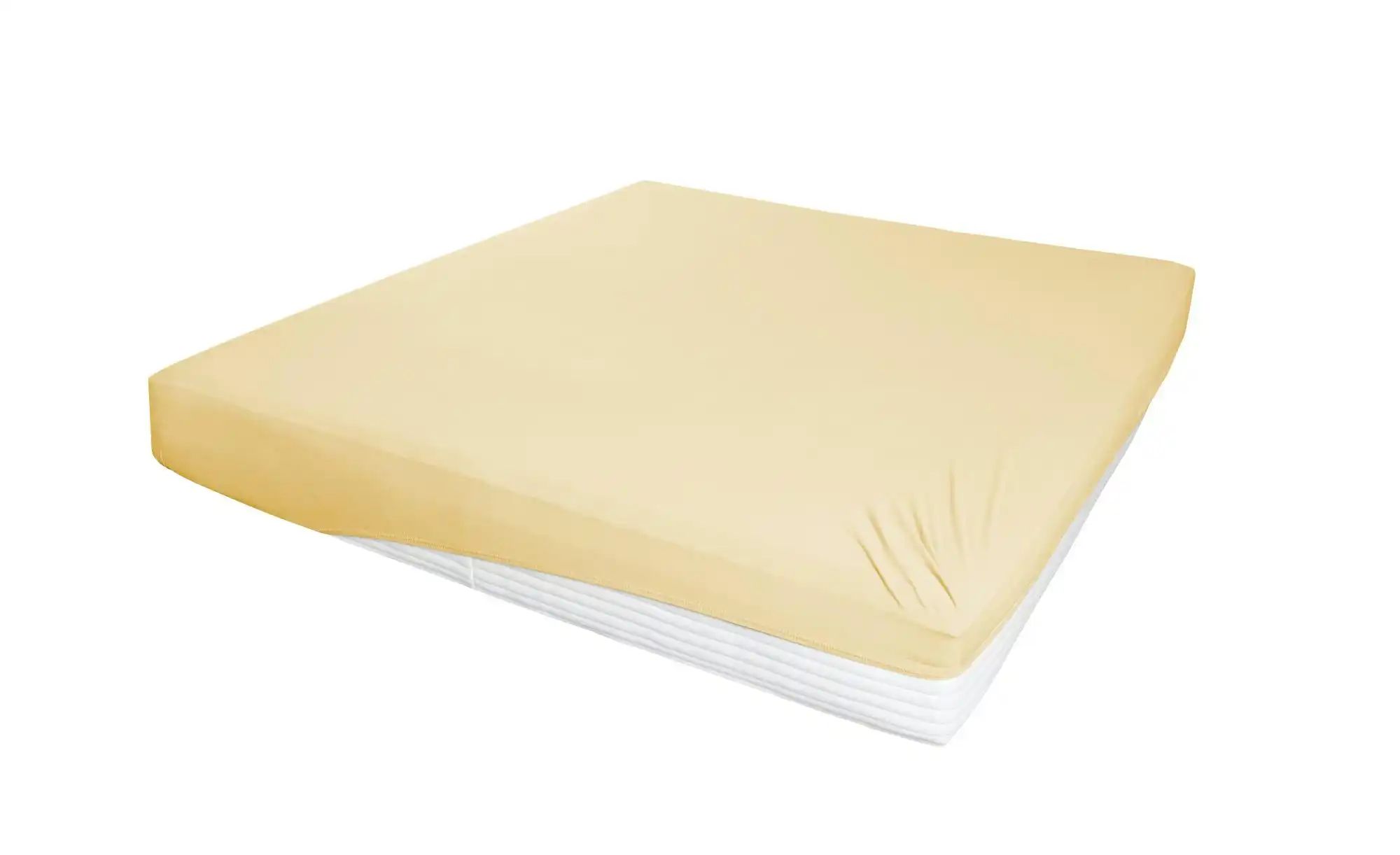 Jersey-Elasthan Boxspringbetttuch   ¦ gelb ¦ Maße (cm): B: 100 H: 26 T: 26. günstig online kaufen