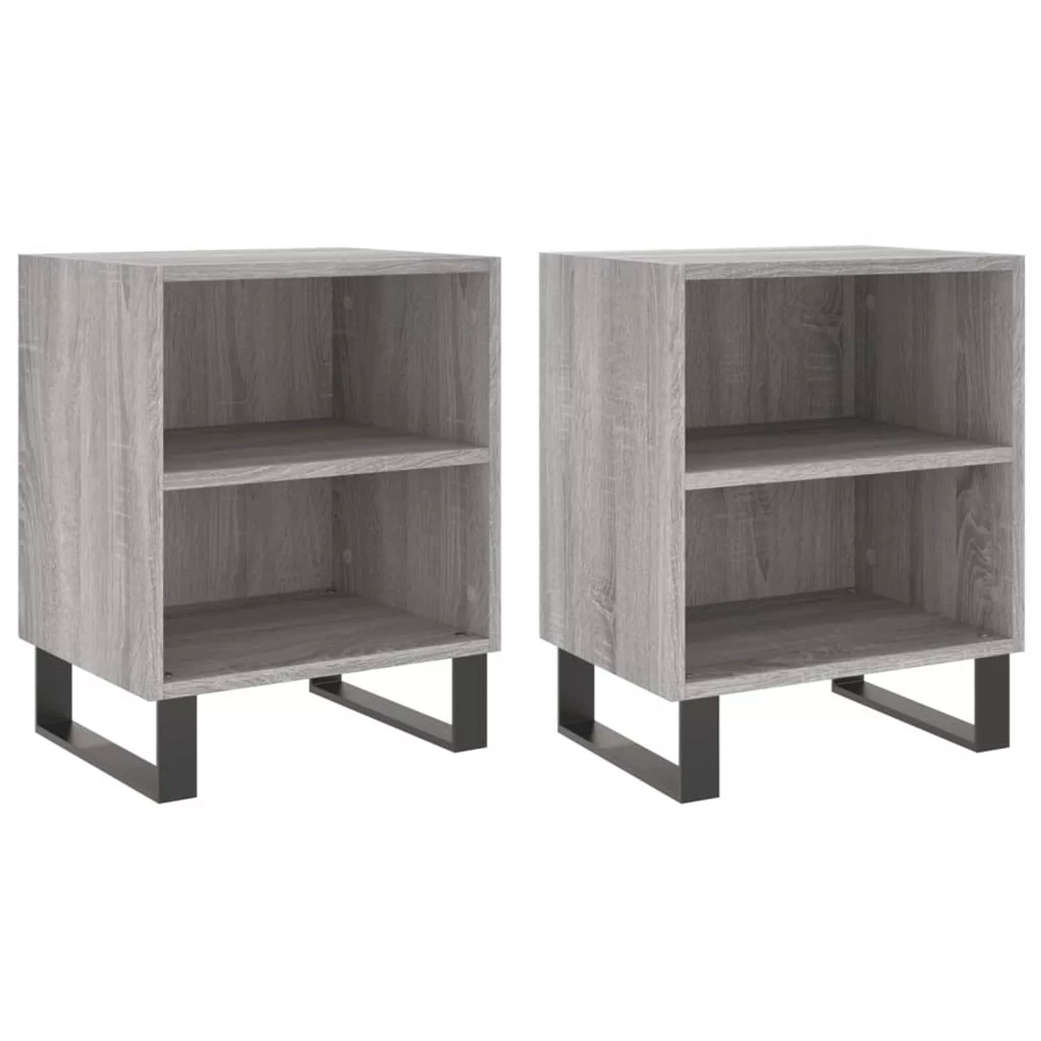 vidaXL Nachttische 2 Stk Grau Sonoma 40x30x50 cm Holzwerkstoff Modell 4 günstig online kaufen