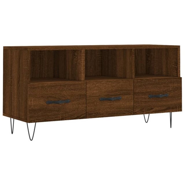 furnicato TV-Schrank Braun Eichen-Optik 102x36x50 cm Holzwerkstoff günstig online kaufen