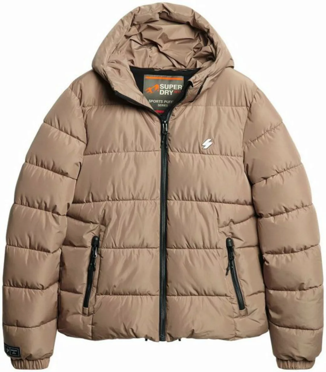 Superdry Steppjacke HOODED SPORTS PUFFR JACKET mit kontrastfarbener Sticker günstig online kaufen