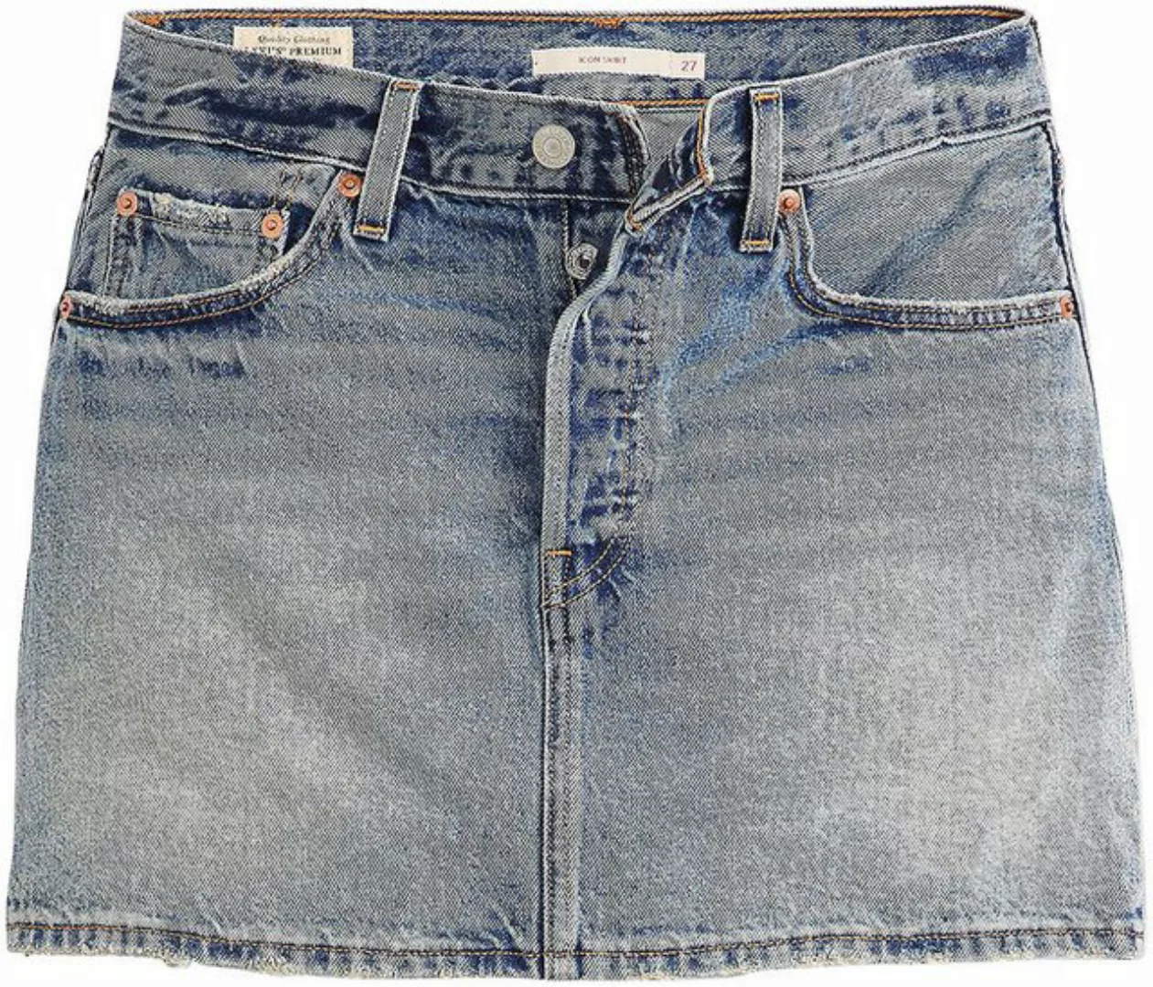 Levi's® Jeansrock ICON SKIRT mit Used-Effekten und ausgefransten Kanten günstig online kaufen