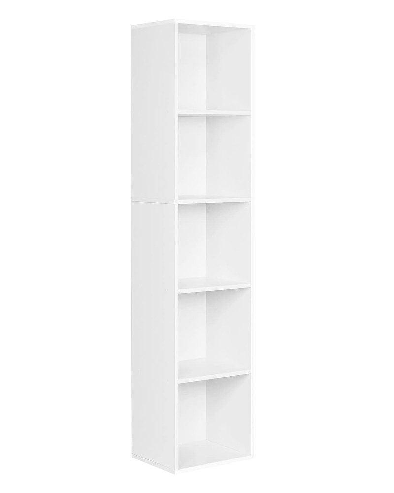 Woltu Bücherregal, 1-tlg., Standregal Weiß, Kippschutz, günstig online kaufen