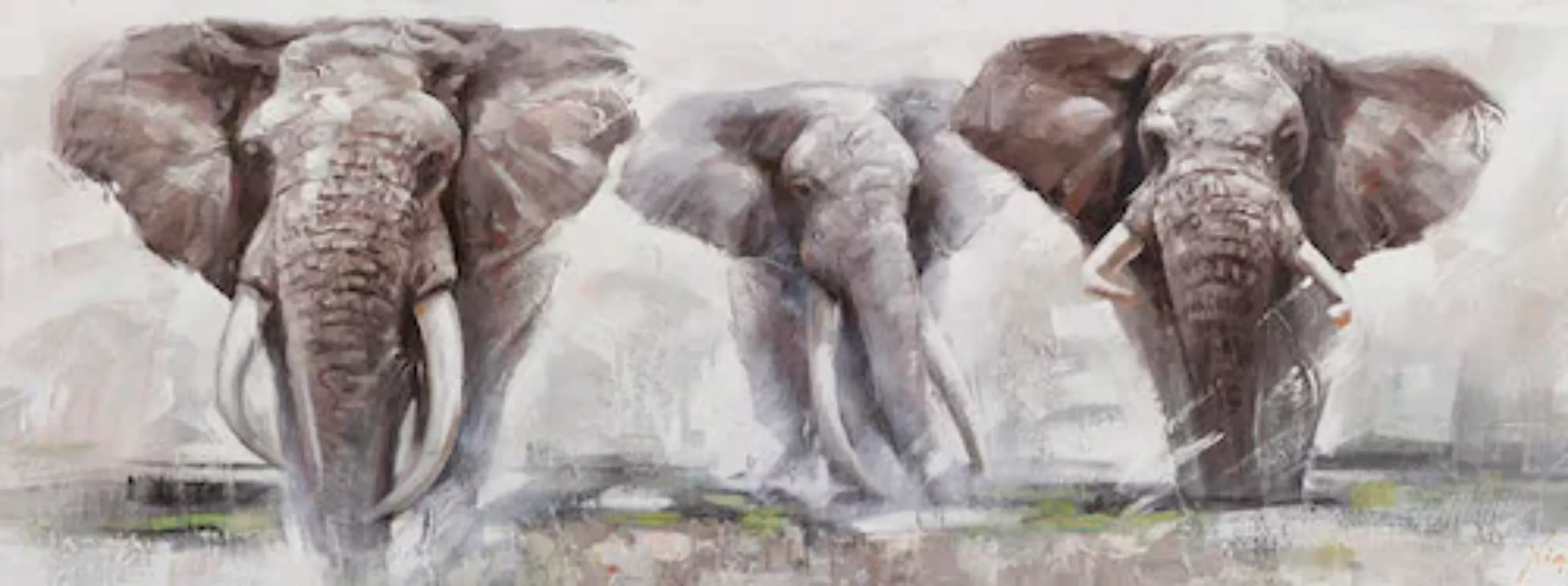 Home affaire Ölbild "Elephant", Elefanten-Tiere günstig online kaufen