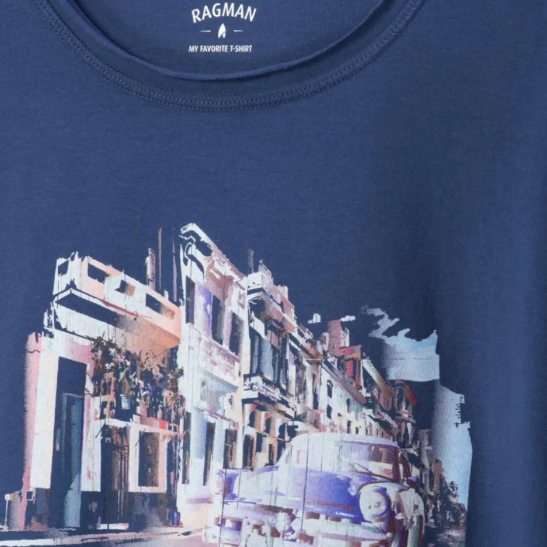 RAGMAN T-Shirt mit Motiv-Print günstig online kaufen