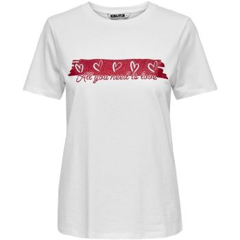 Only  T-Shirts & Poloshirts 15276910 VALENTINE-WHITE/ALL YOU günstig online kaufen
