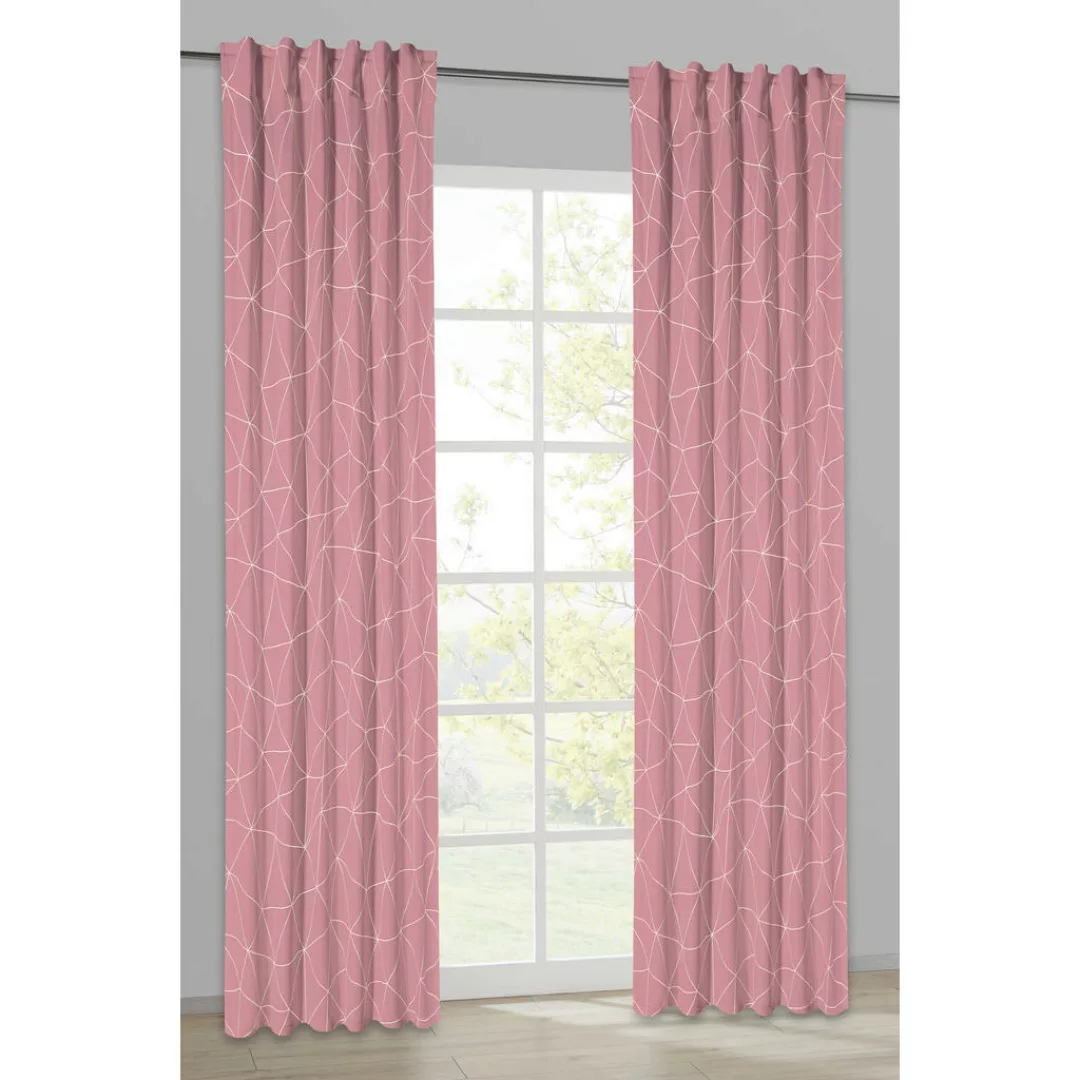 Verdunklungsvorhang Nizza rosa B/L: ca. 135x235 cm günstig online kaufen