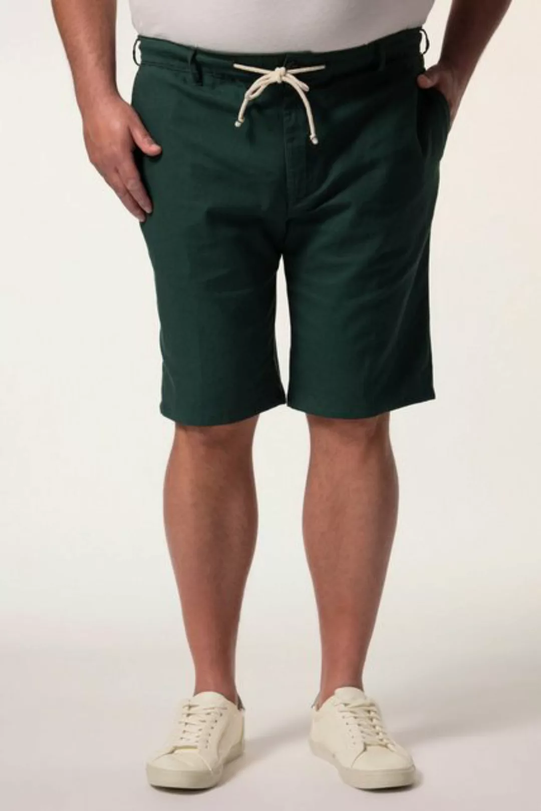 Men Plus Bermudas Men+ Leinenmix-Bermuda Relaxed Fit Elastikbund günstig online kaufen