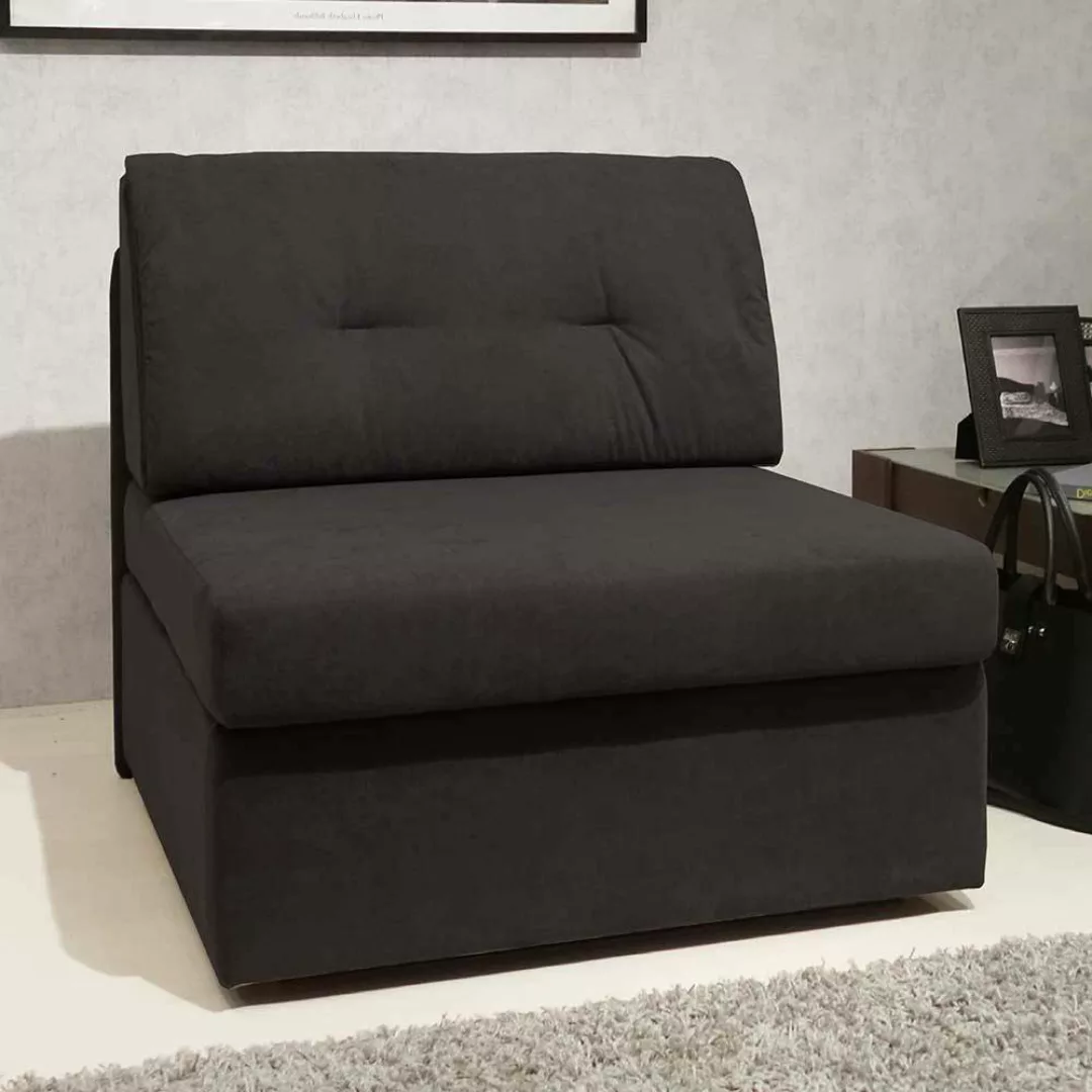 Gästebett Sessel in Schwarz Schlaffunktion günstig online kaufen
