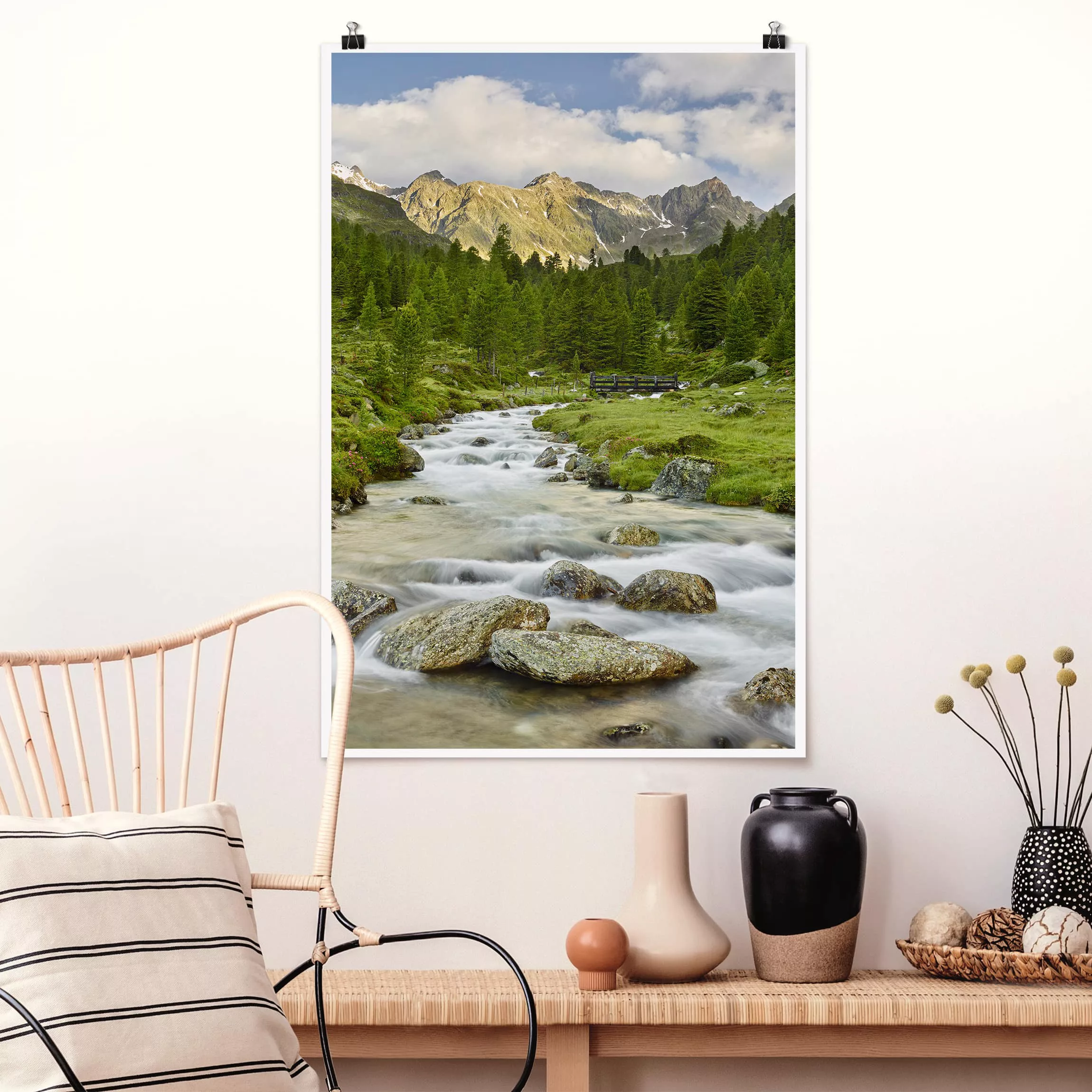 Poster Natur & Landschaft - Hochformat Debanttal Nationalpark Hohe Tauern günstig online kaufen