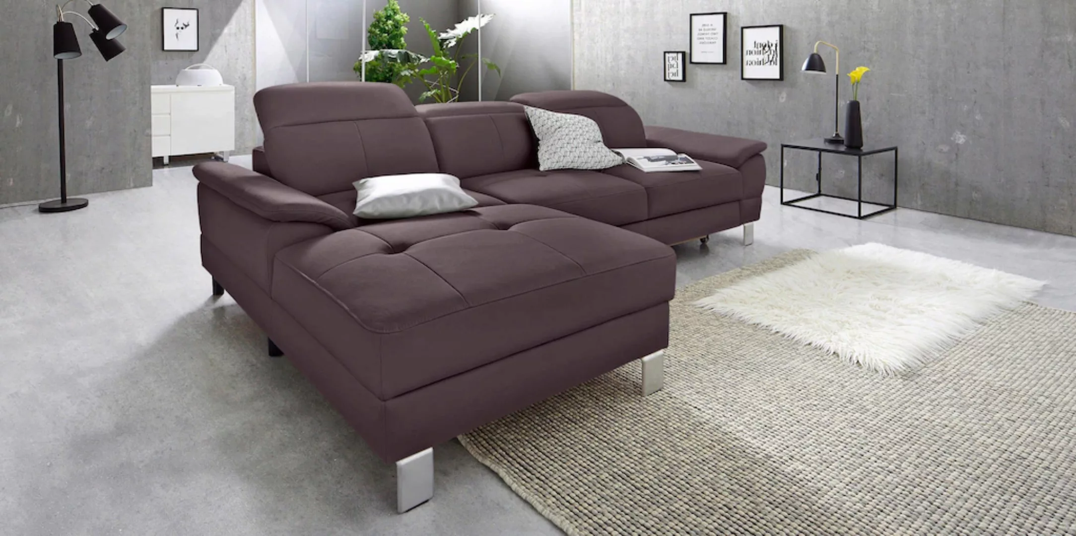 exxpo - sofa fashion Ecksofa "Mantua 2, inkl. Kopf- bzw. Rückenverstellung, günstig online kaufen