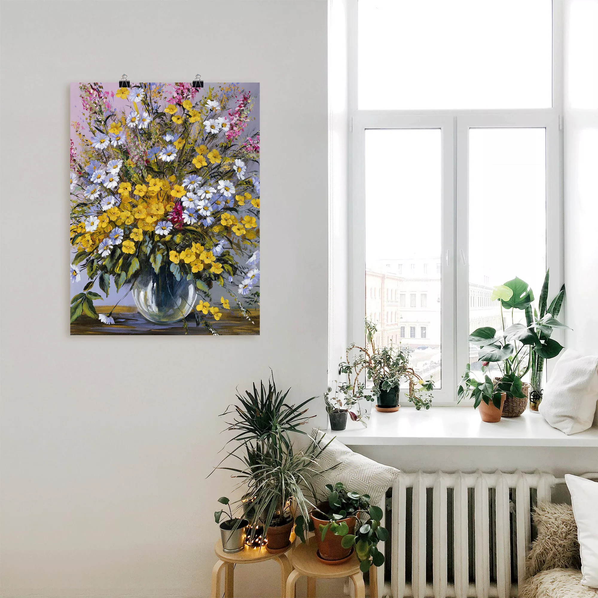 Artland Wandbild "Gemischter Strauß", Blumen, (1 St.), als Leinwandbild, Po günstig online kaufen