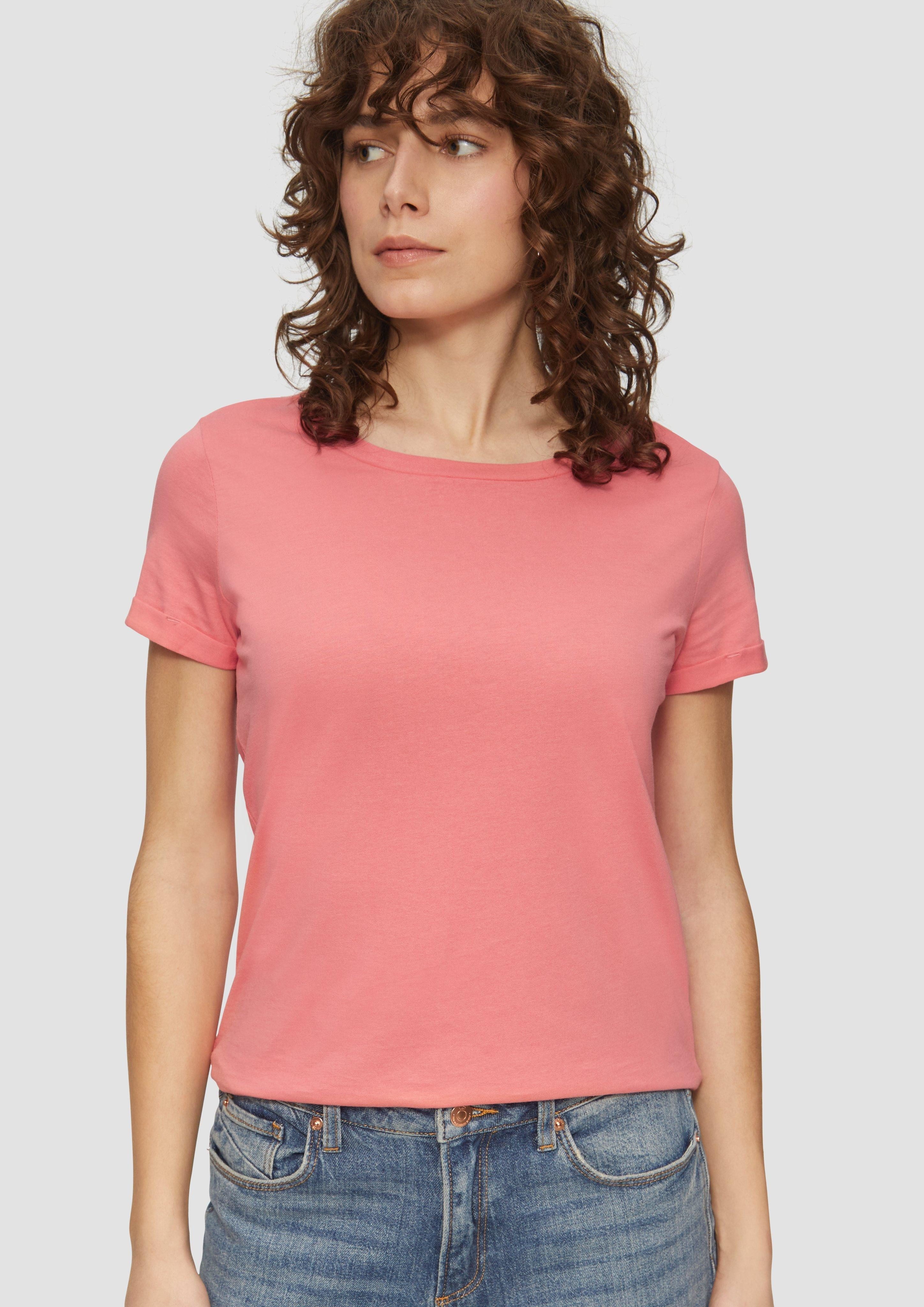 QS Kurzarmshirt Jerseyshirt mit Crew Neck günstig online kaufen