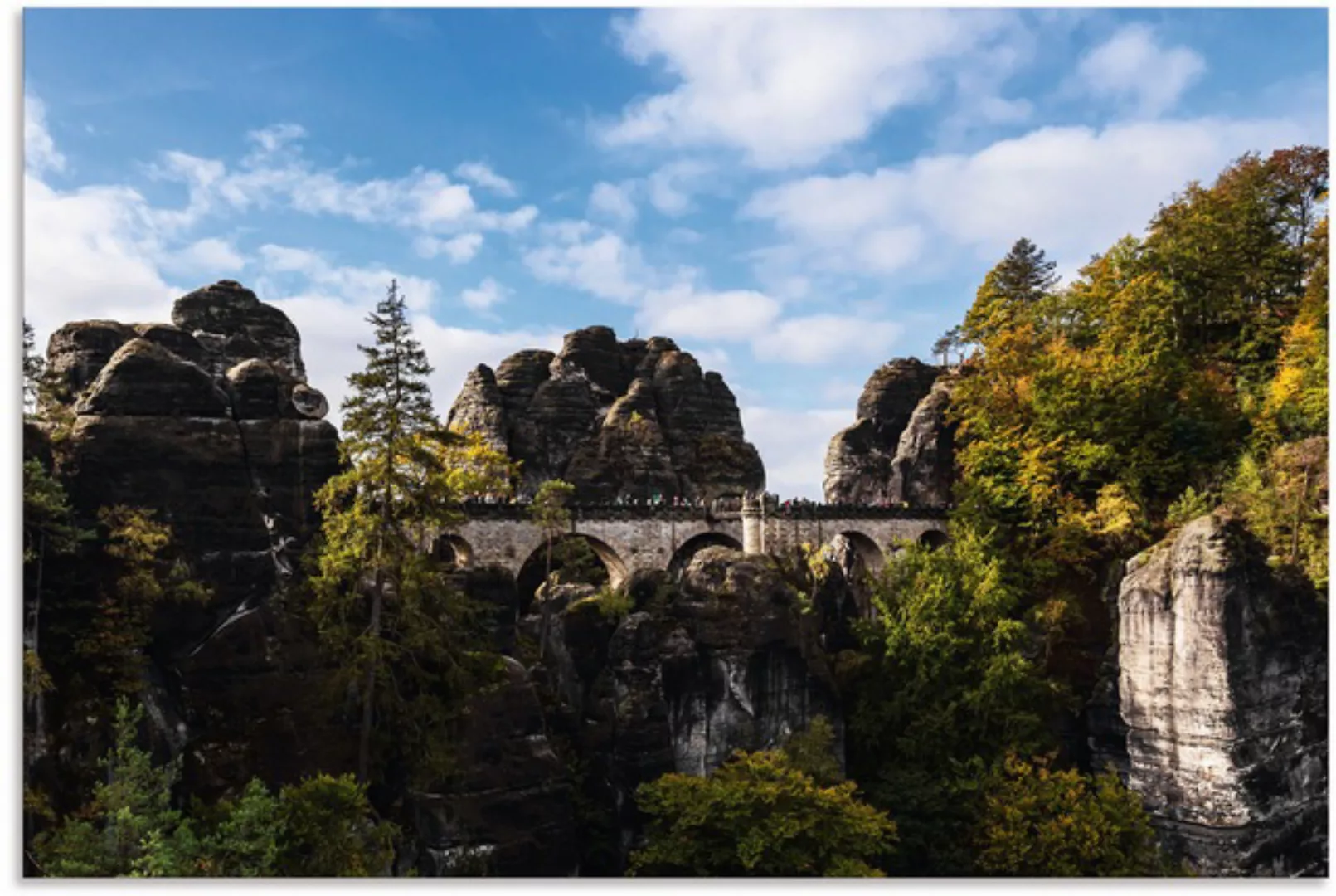 Artland Alu-Dibond-Druck "Bastei in der Sächsische Schweiz", Berge & Alpenb günstig online kaufen