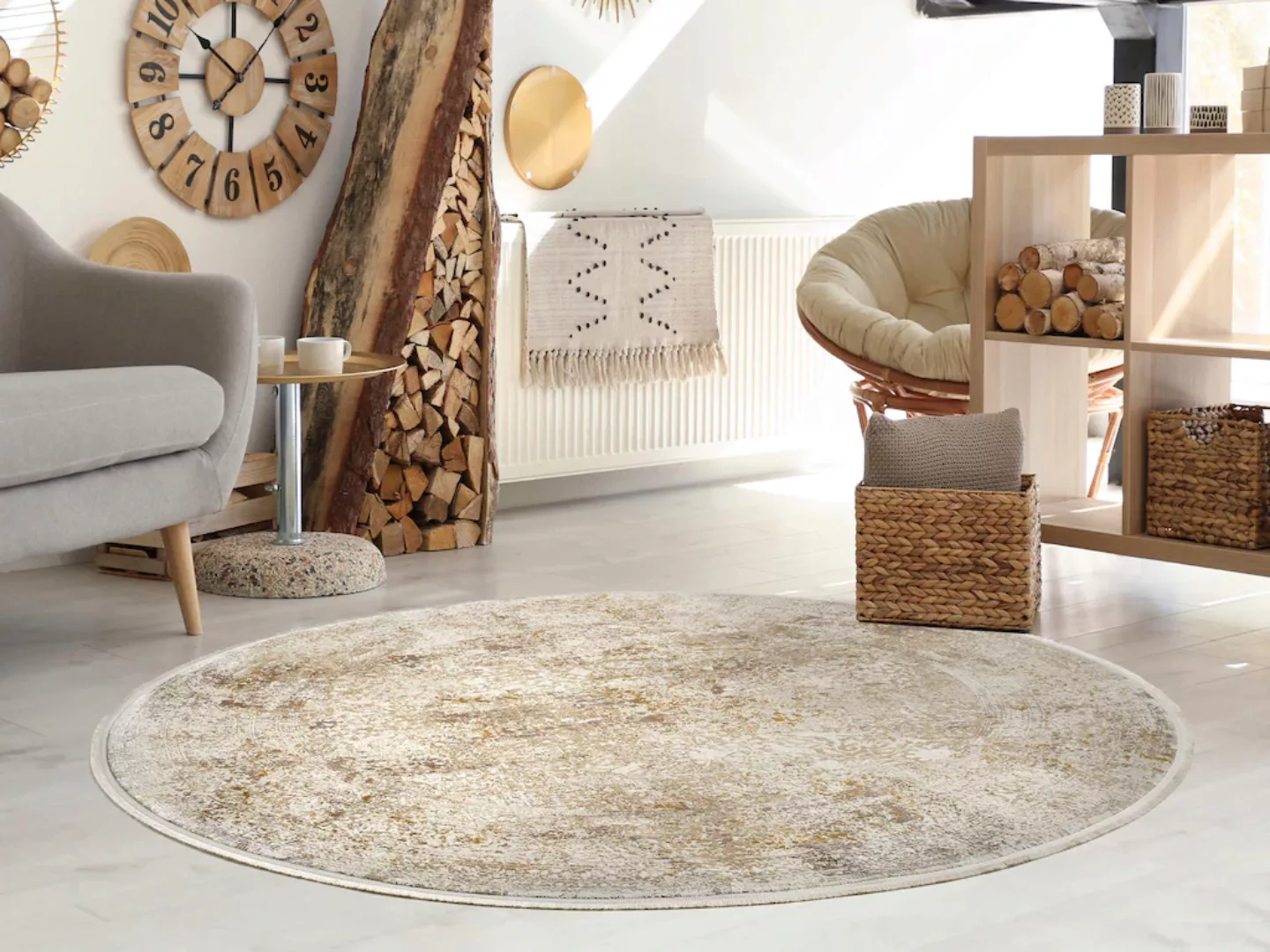 meinTeppich Kurzflorteppich  Palermo ¦ beige ¦ Synthetische Fasern ¦ Maße ( günstig online kaufen