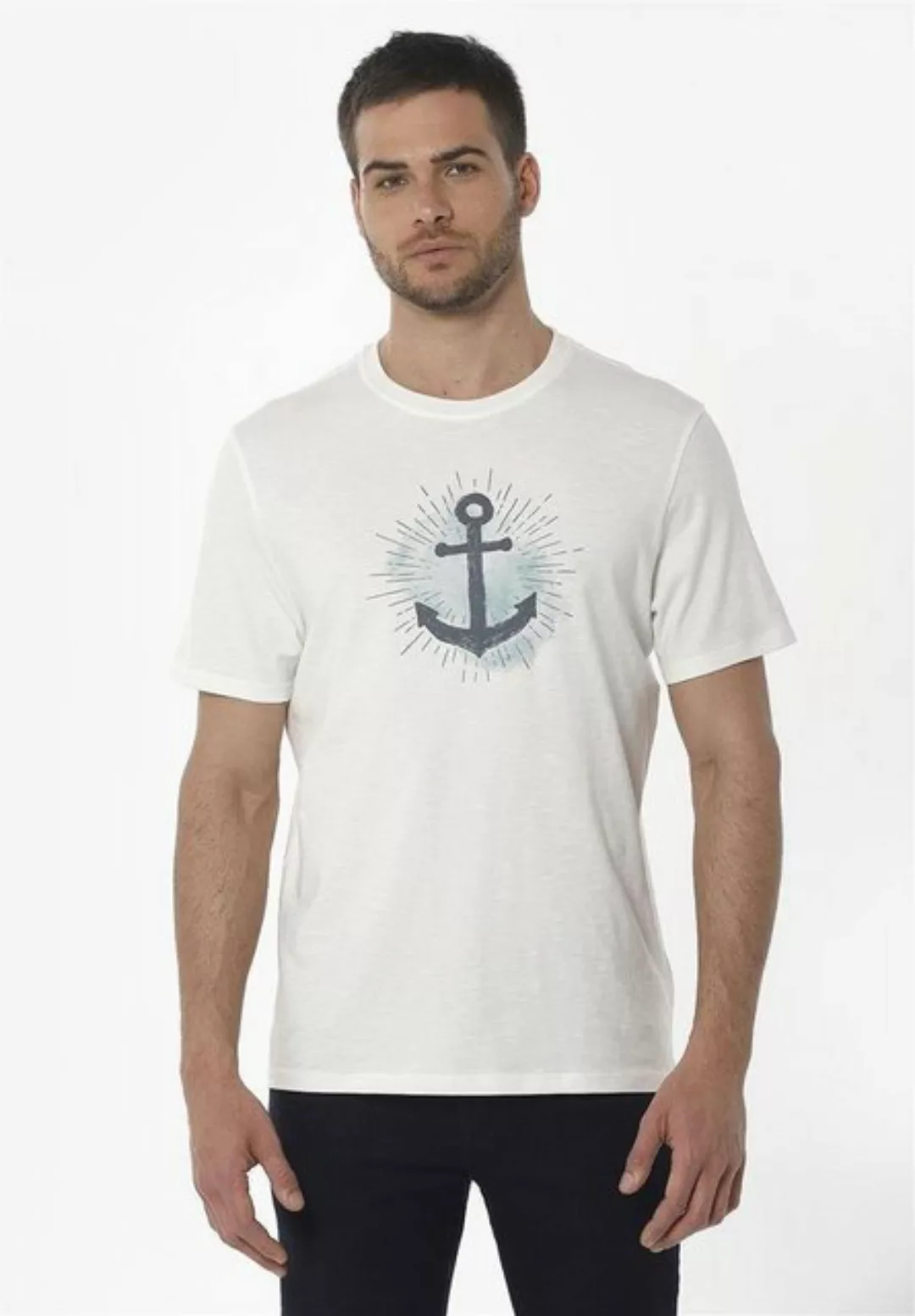 ORGANICATION T-Shirt Men's Printed T-shirt in Off White günstig online kaufen