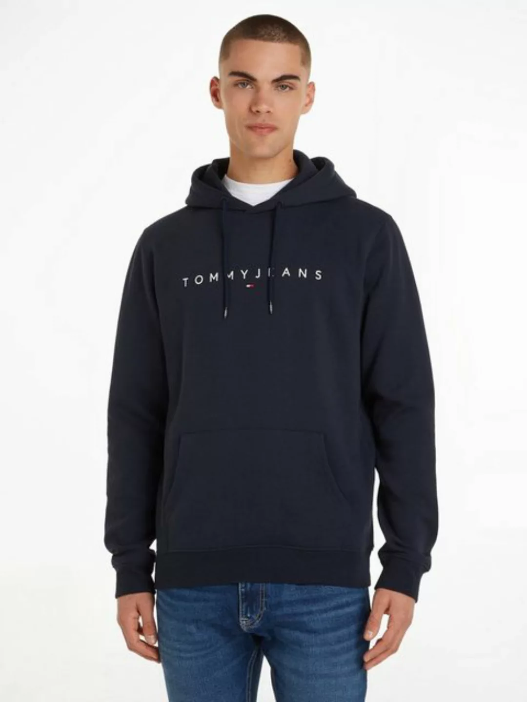 Tommy Jeans Plus Kapuzensweatshirt TJM REG LINEAR LOGO HOODIE EXT hoher Tra günstig online kaufen