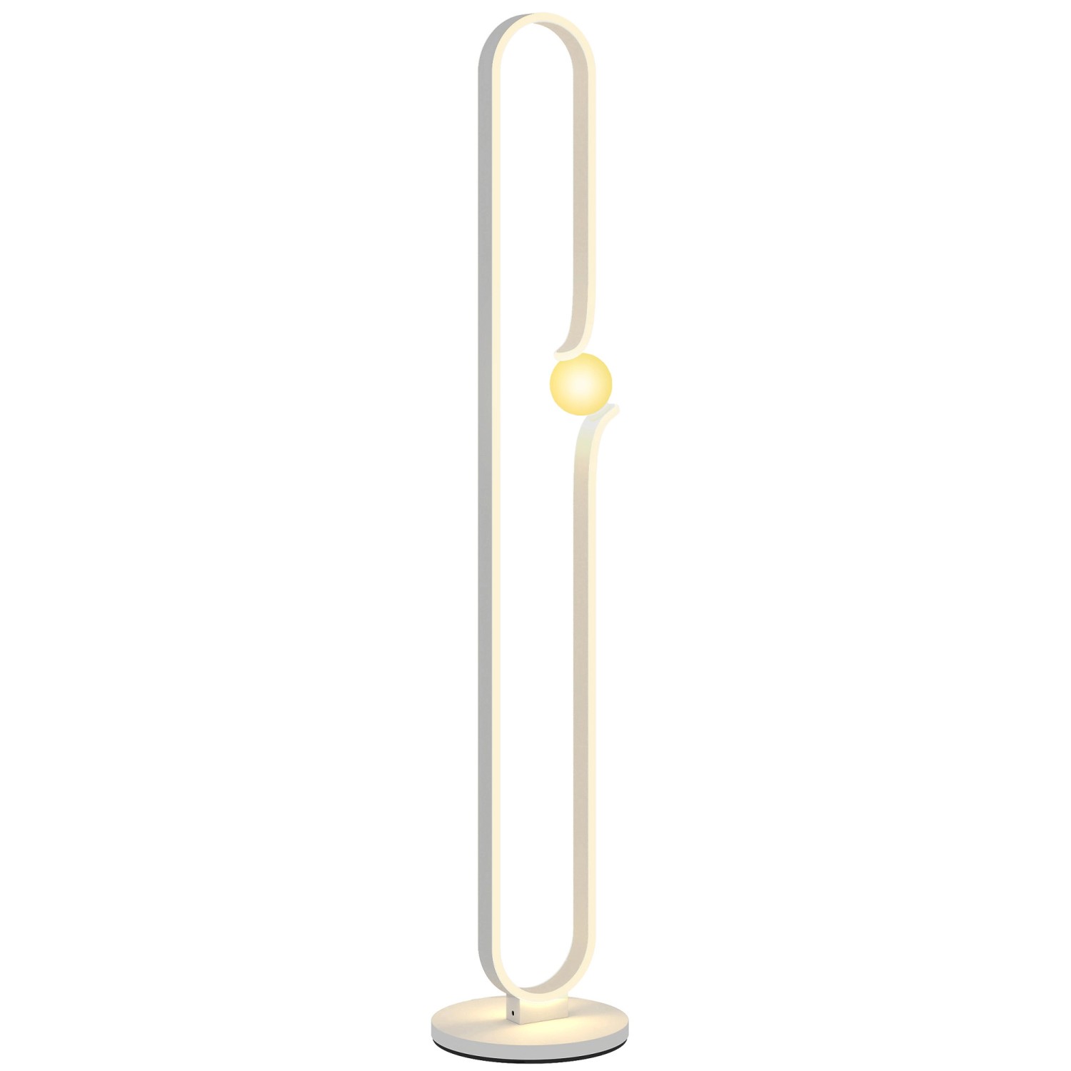 HOMCOM LED Stehleuchte Metall 28L x 28B x 145H cm Weiß günstig online kaufen