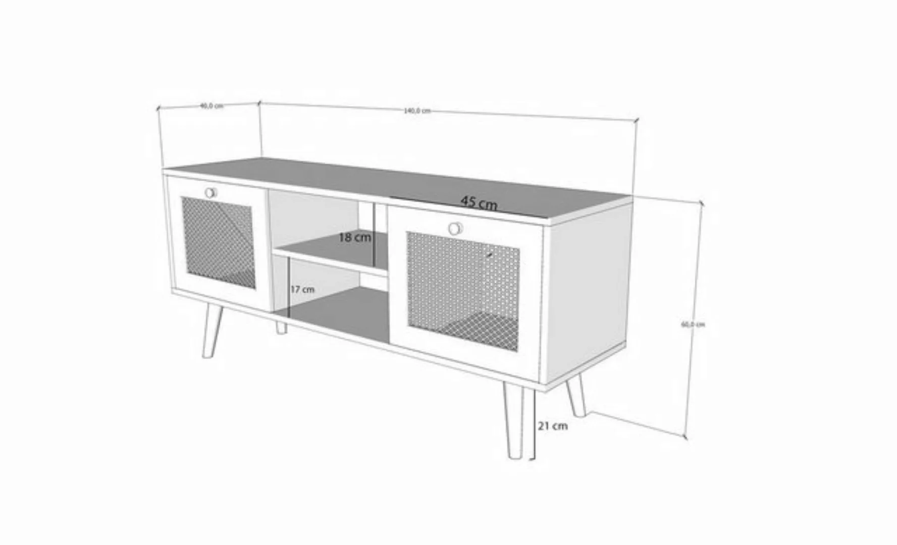 Skye Decor TV-Schrank 100% MELAMINE COATED PARTICLE BOARD, 60 cm x 40 cm x günstig online kaufen